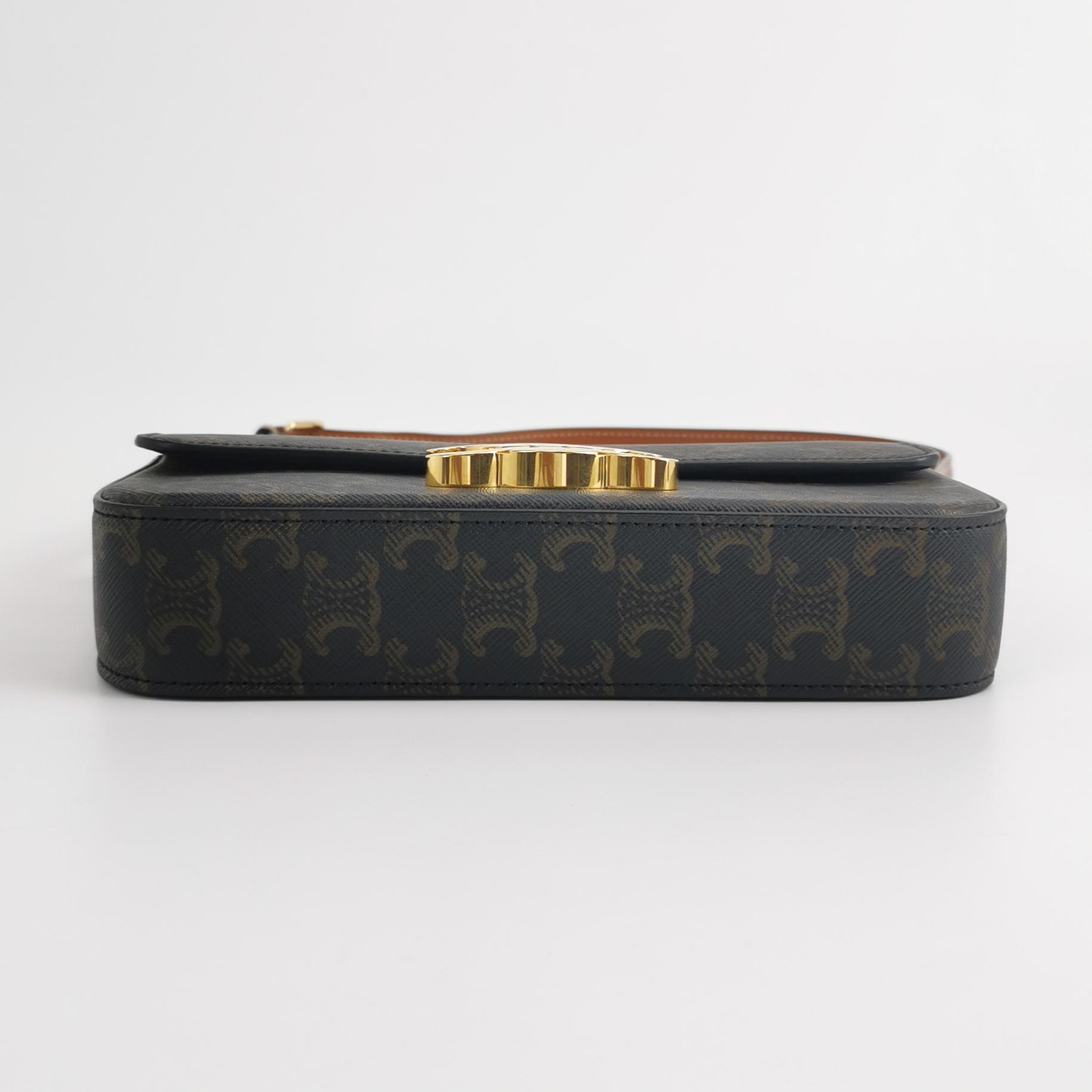 Celine Claude Shoulder Bag Triomphe Coated Canvas — photo 6 of 15