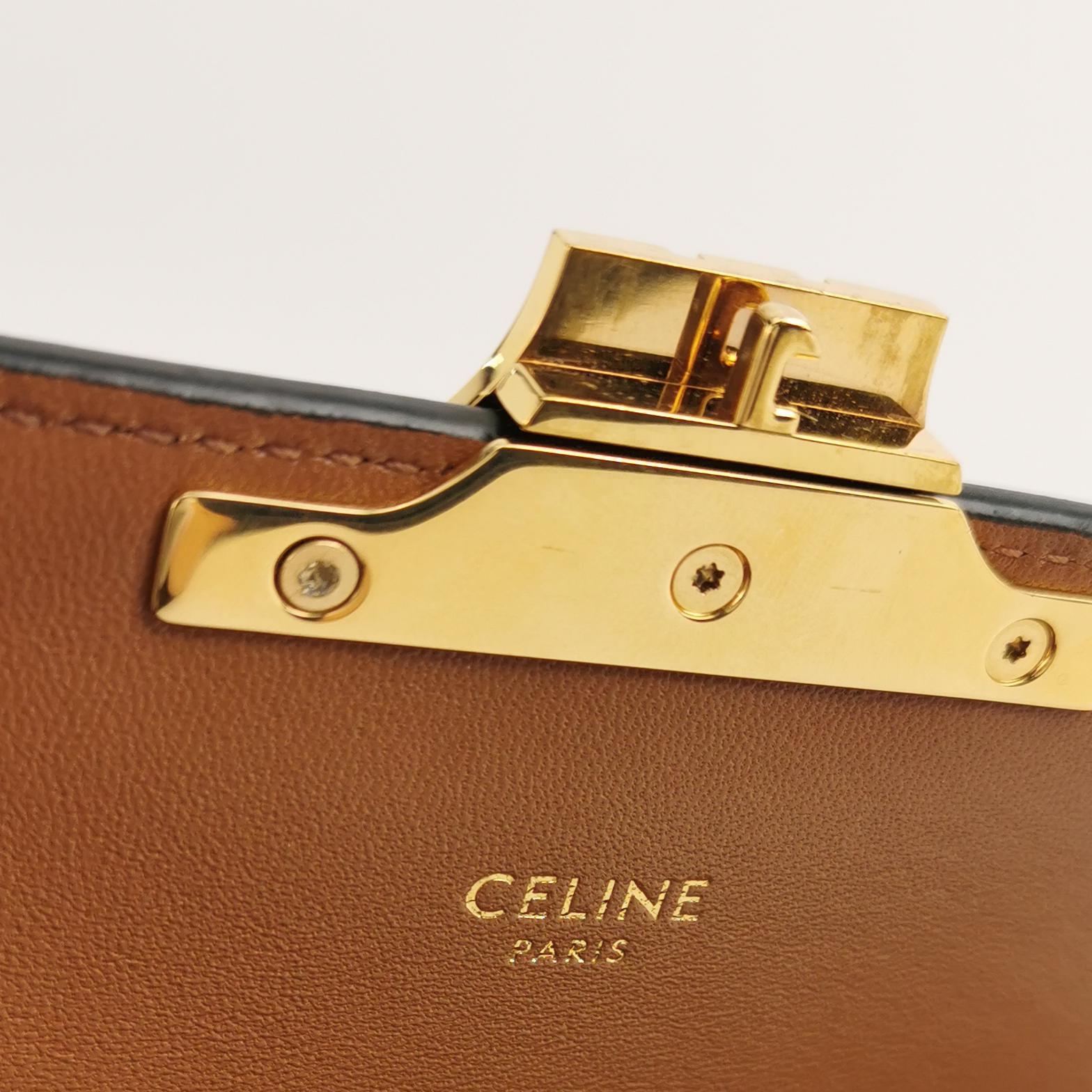 Celine Claude Shoulder Bag Triomphe Coated Canvas — photo 11 of 15
