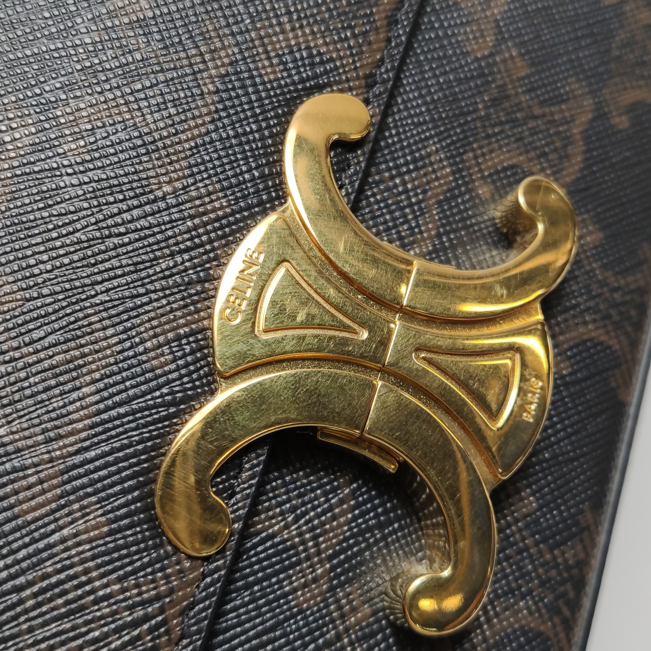 Celine Claude Shoulder Bag Triomphe Coated Canvas — photo 8 of 15