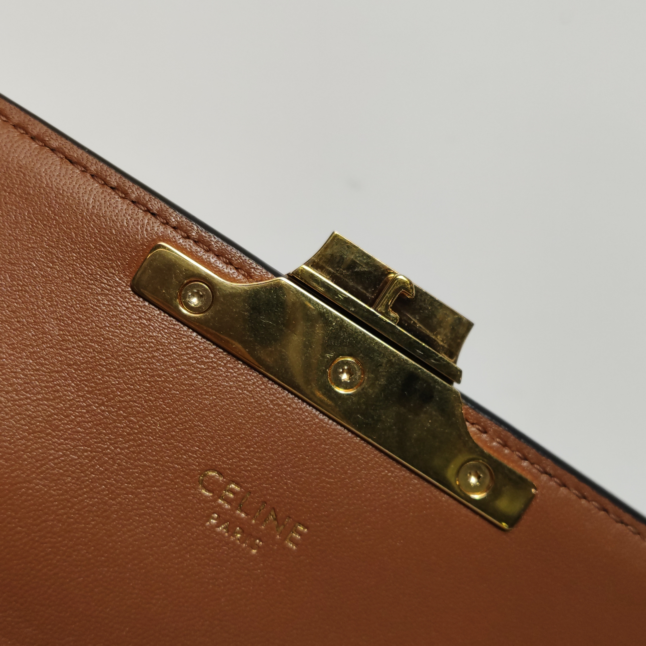 Celine Claude Shoulder Bag Triomphe Coated Canvas — photo 10 of 15