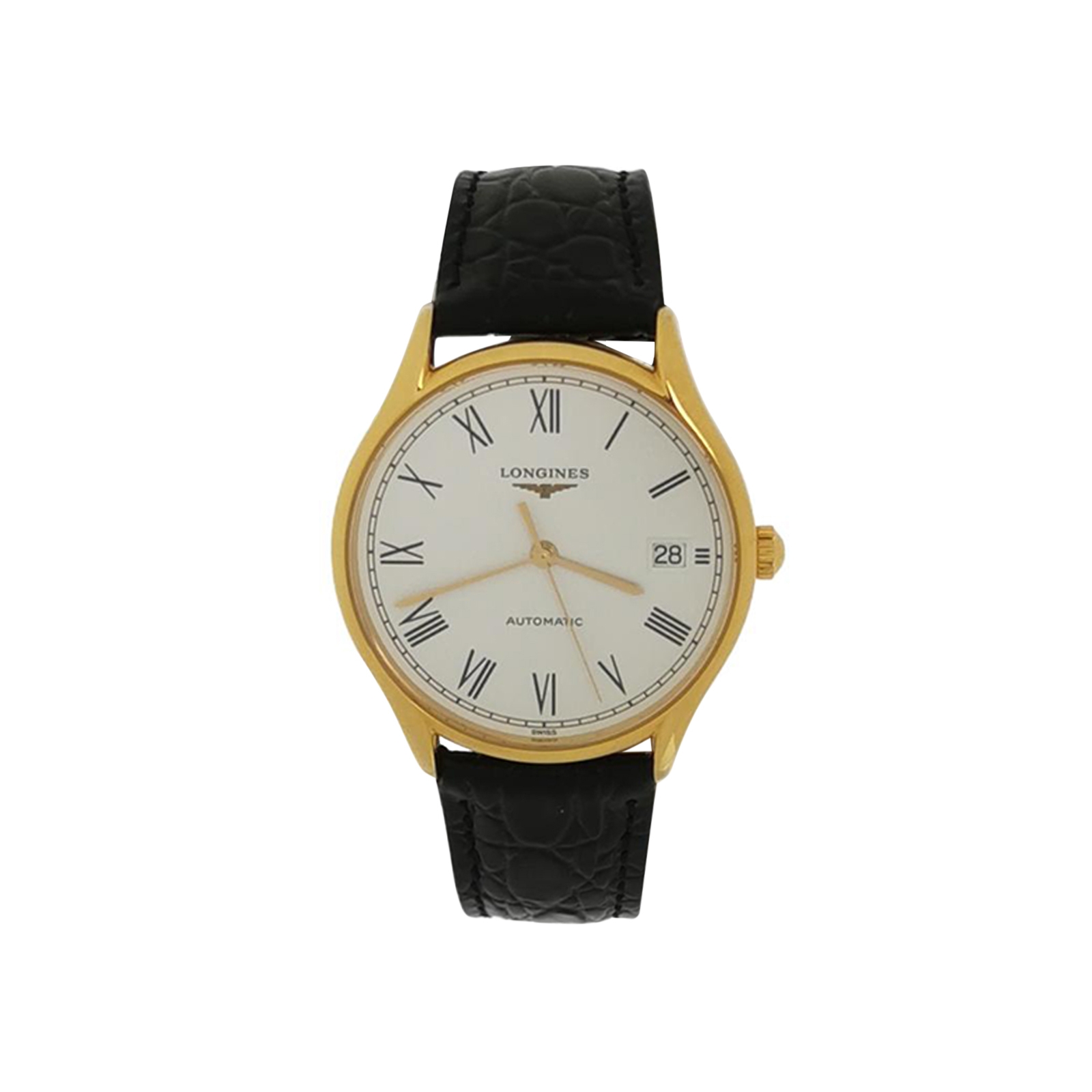 Longines Women's 'Lyre' White Dial Leather Strap Automatic Watch — photo 1 of 9