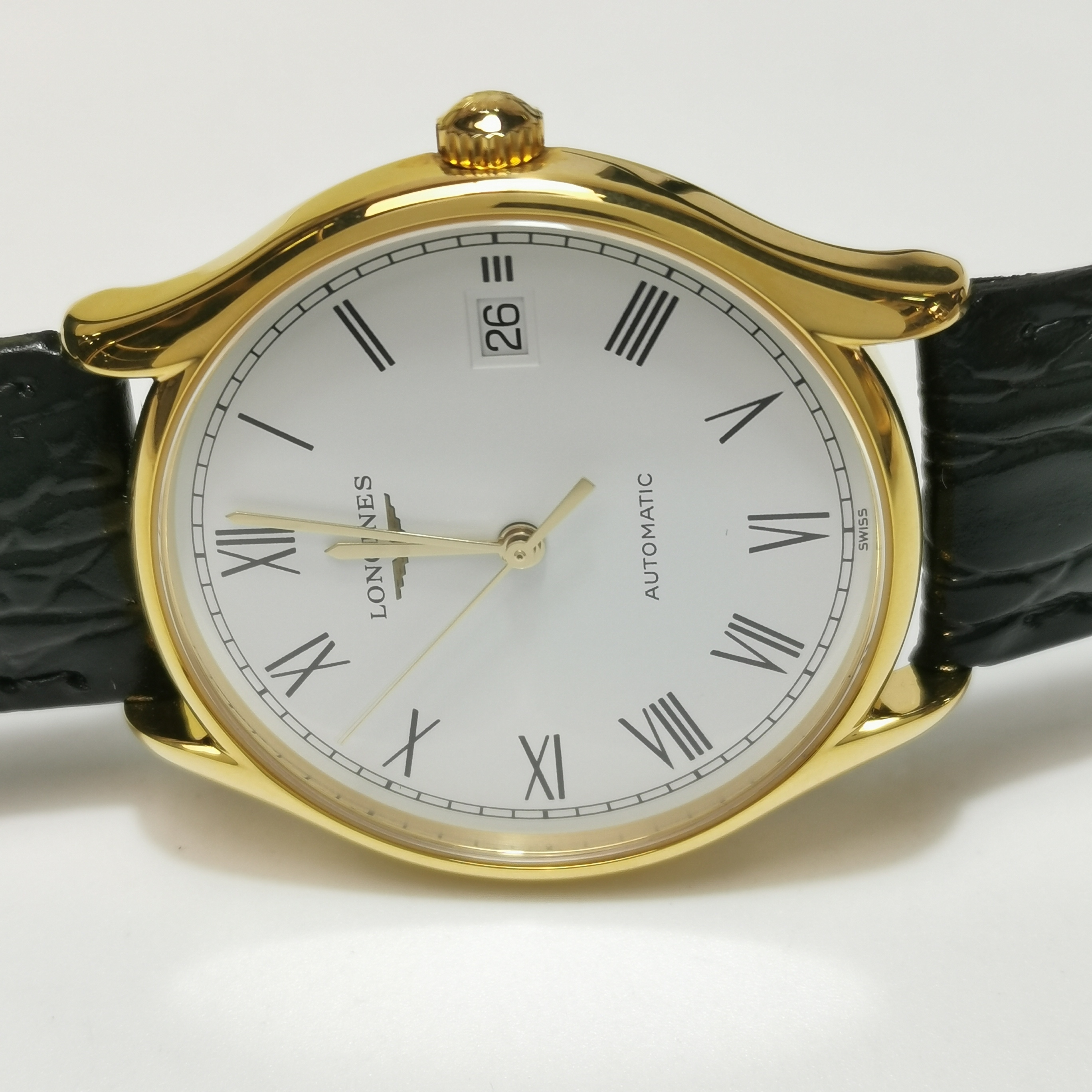 Longines Women's 'Lyre' White Dial Leather Strap Automatic Watch — photo 2 of 9
