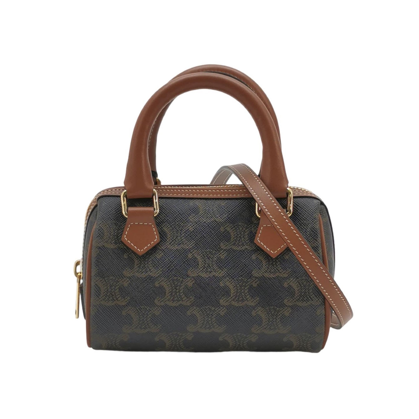 Celine Boston Bag Triomphe Coated Canvas Mini — photo 1 of 14