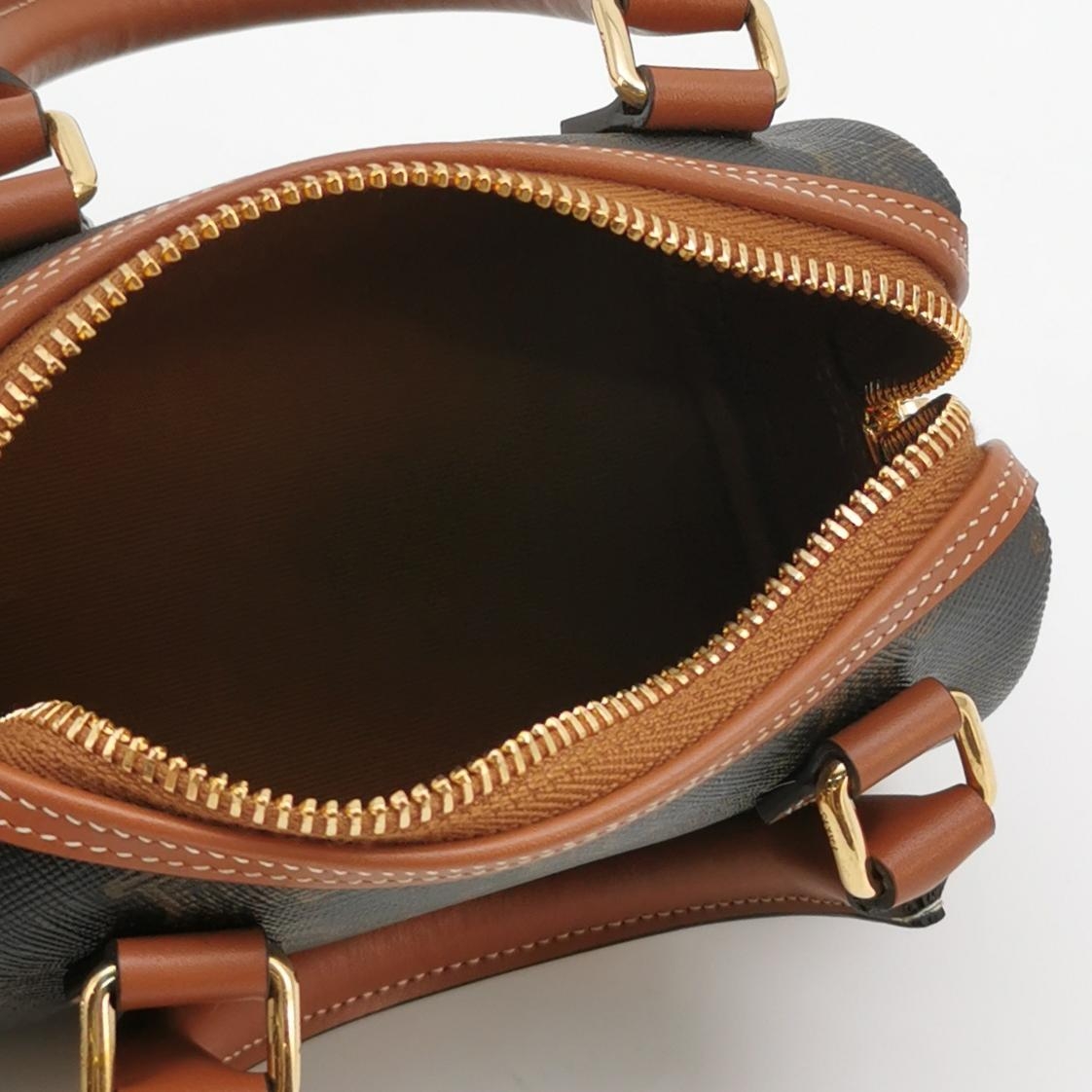 Celine Boston Bag Triomphe Coated Canvas Mini — photo 7 of 14