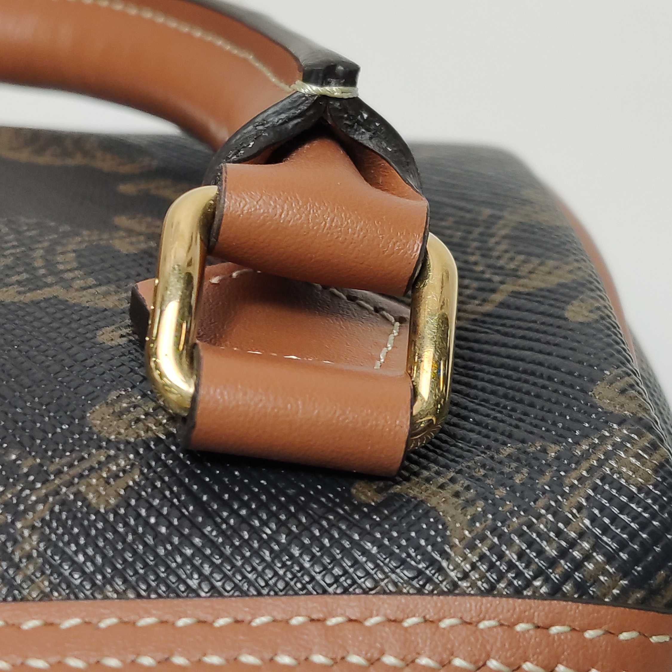 Celine Boston Bag Triomphe Coated Canvas Mini — photo 8 of 14