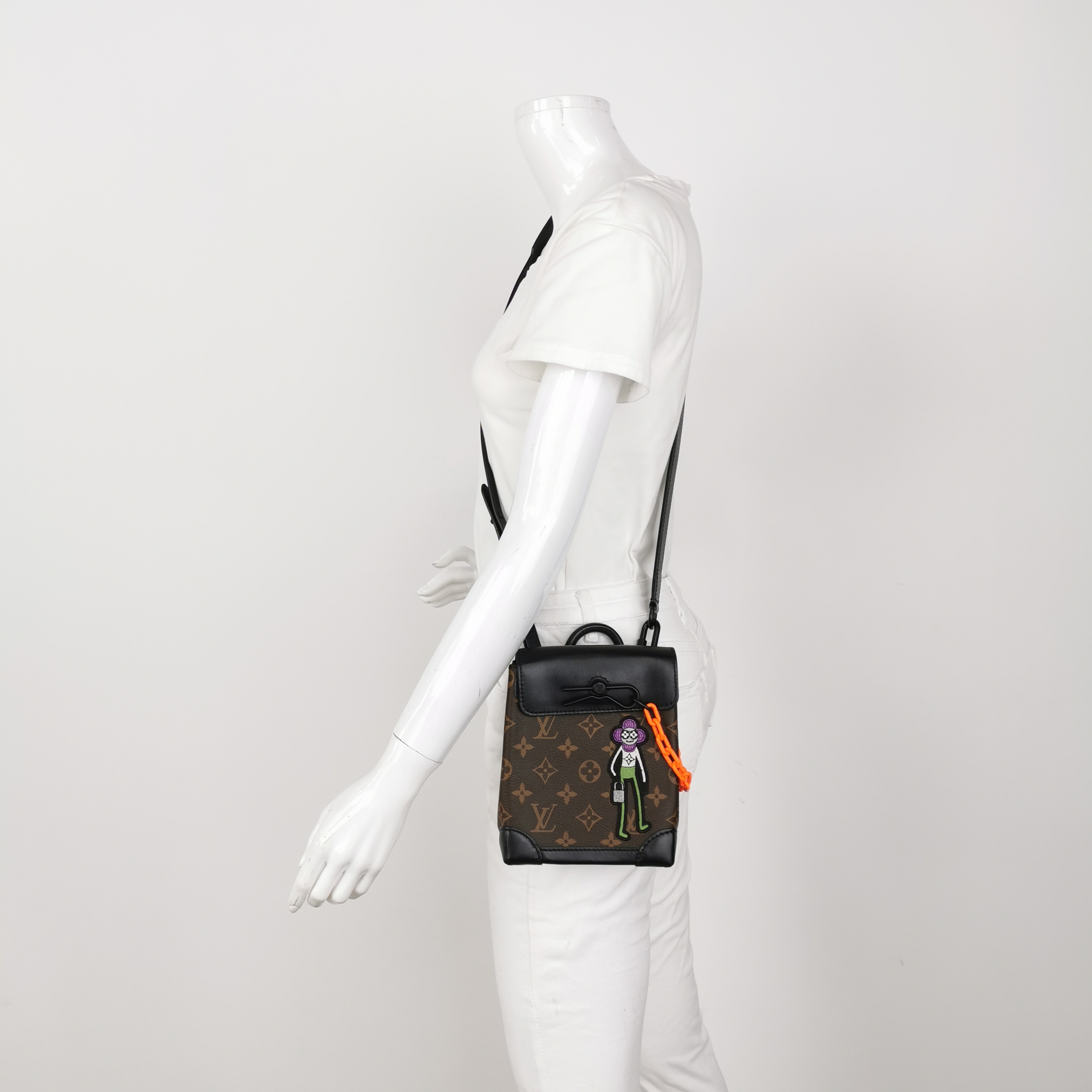 Louis Vuitton(LV) Steamer Bag Monogram Canvas with LV Friends Patch XS — alternate view