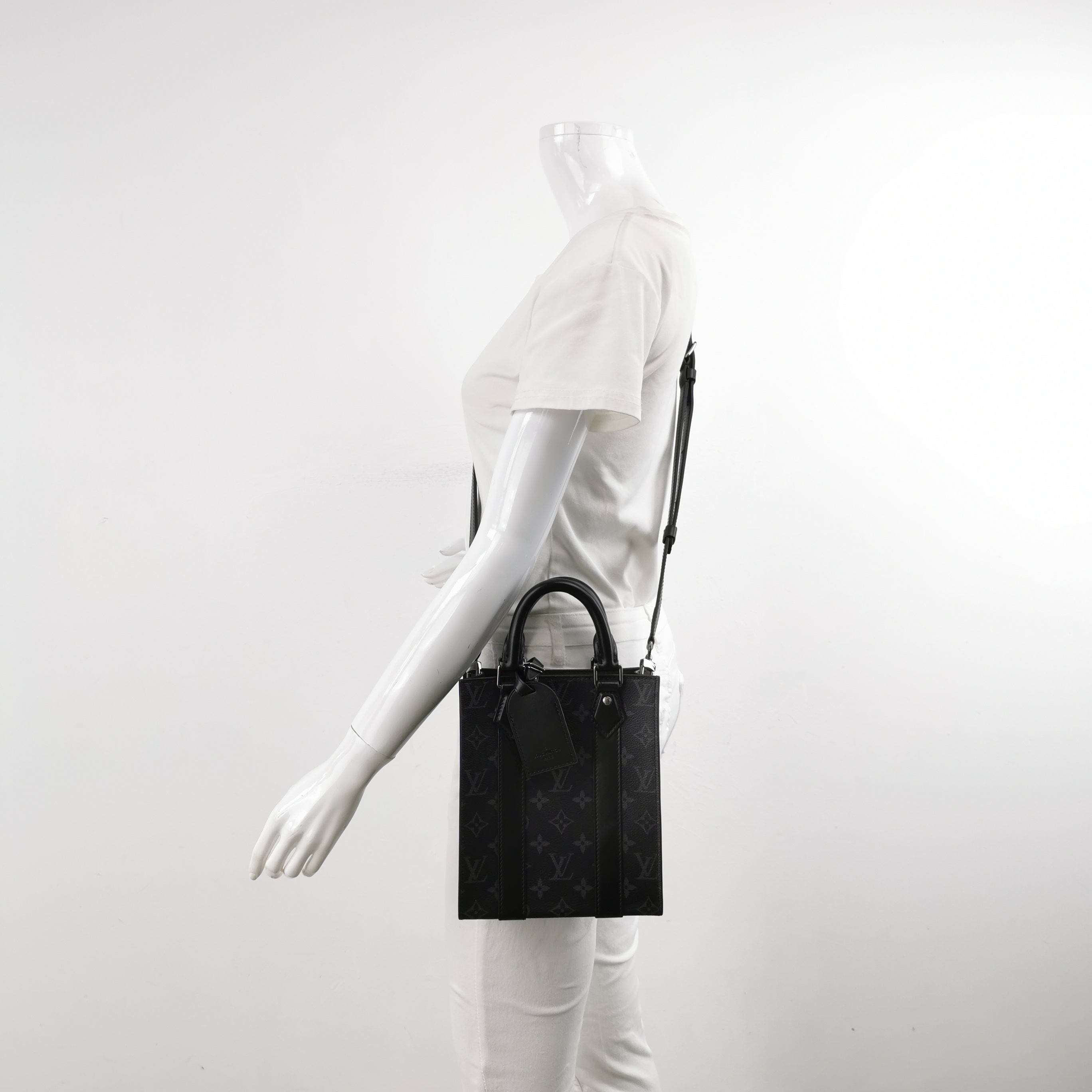 Louis Vuitton(LV) Sac Plat Bag Monogram Eclipse Canvas Mini — alternate view