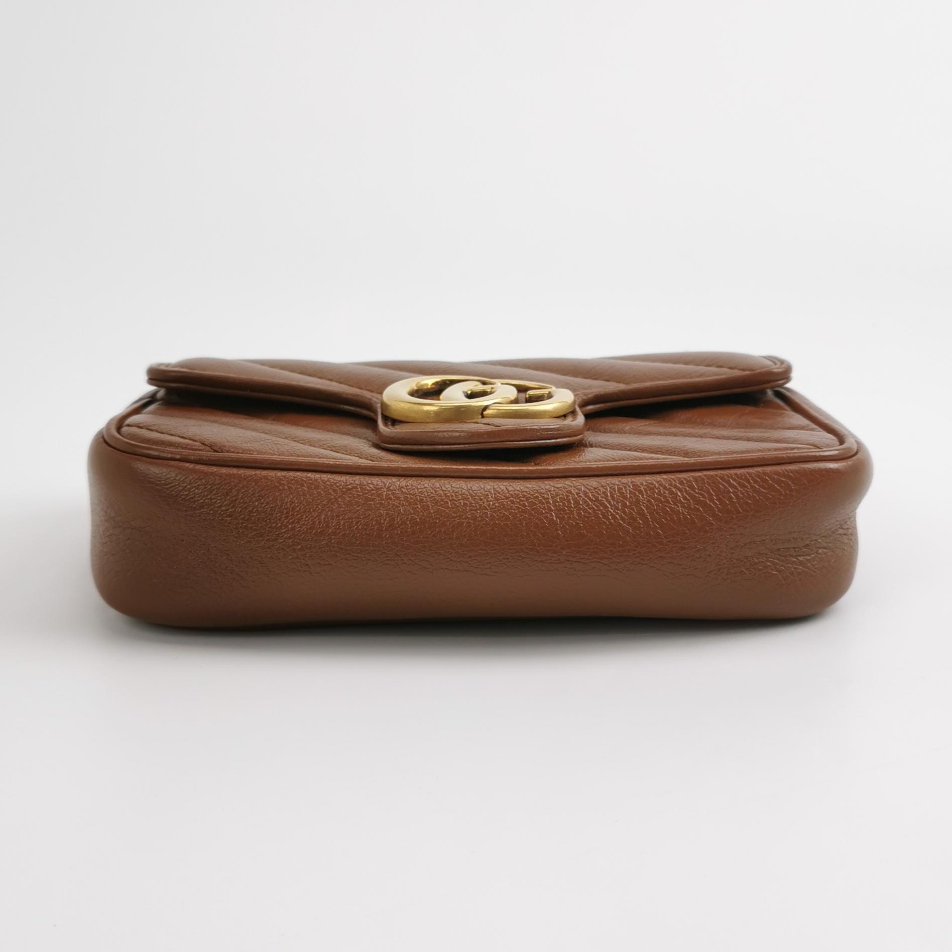 Gucci GG Marmont Flap Bag Diagonal Quilted Leather Super Mini — photo 6 of 14