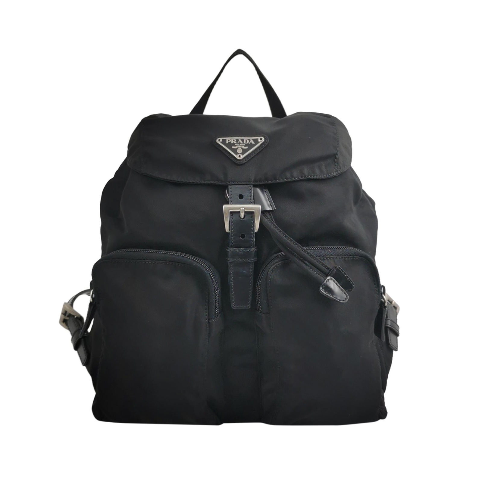 Prada Double Front Pocket Backpack Tessuto Small — photo 1 of 12