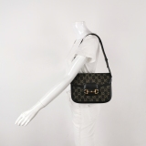 Gucci Horsebit 1955 Shoulder Bag GG Denim Small — thumbnail 2