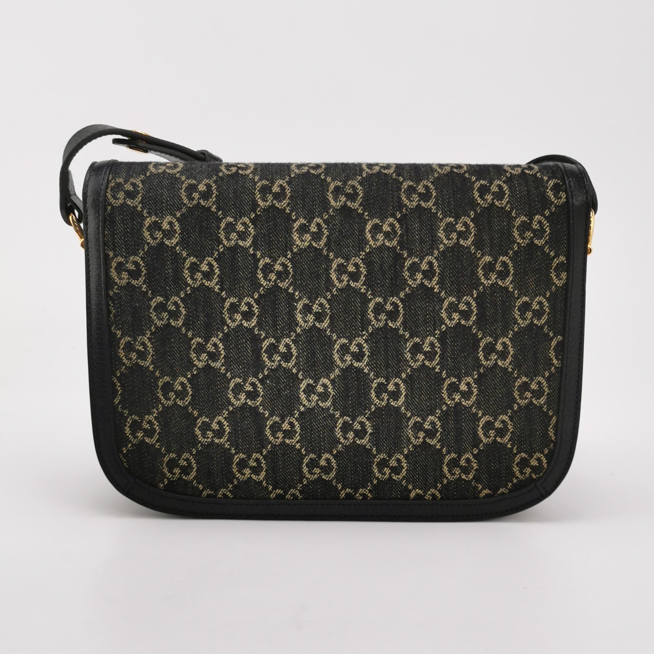 Gucci Horsebit 1955 Shoulder Bag GG Denim Small — photo 5 of 11