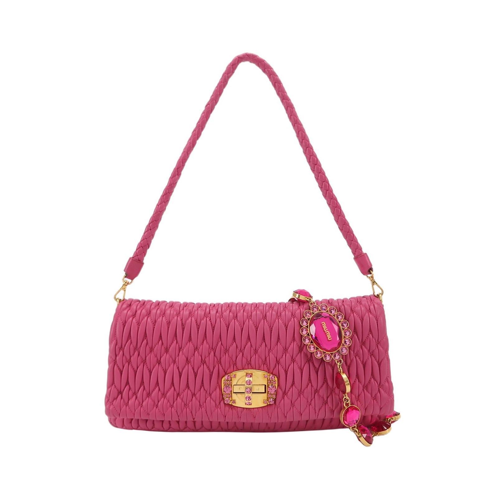 Miu Miu Crystal Clutch Matelasse Leather — photo 1 of 12