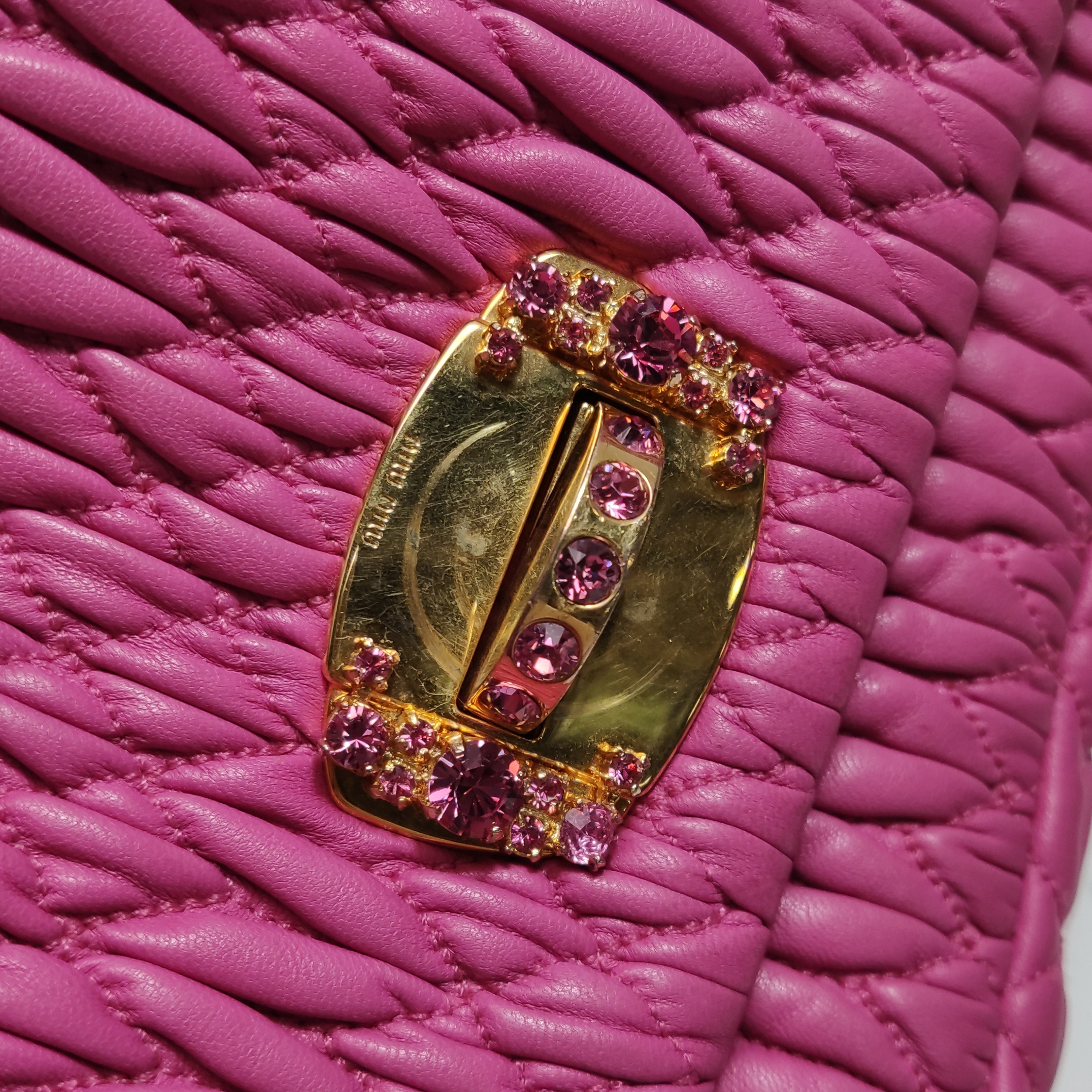Miu Miu Crystal Clutch Matelasse Leather — photo 10 of 12