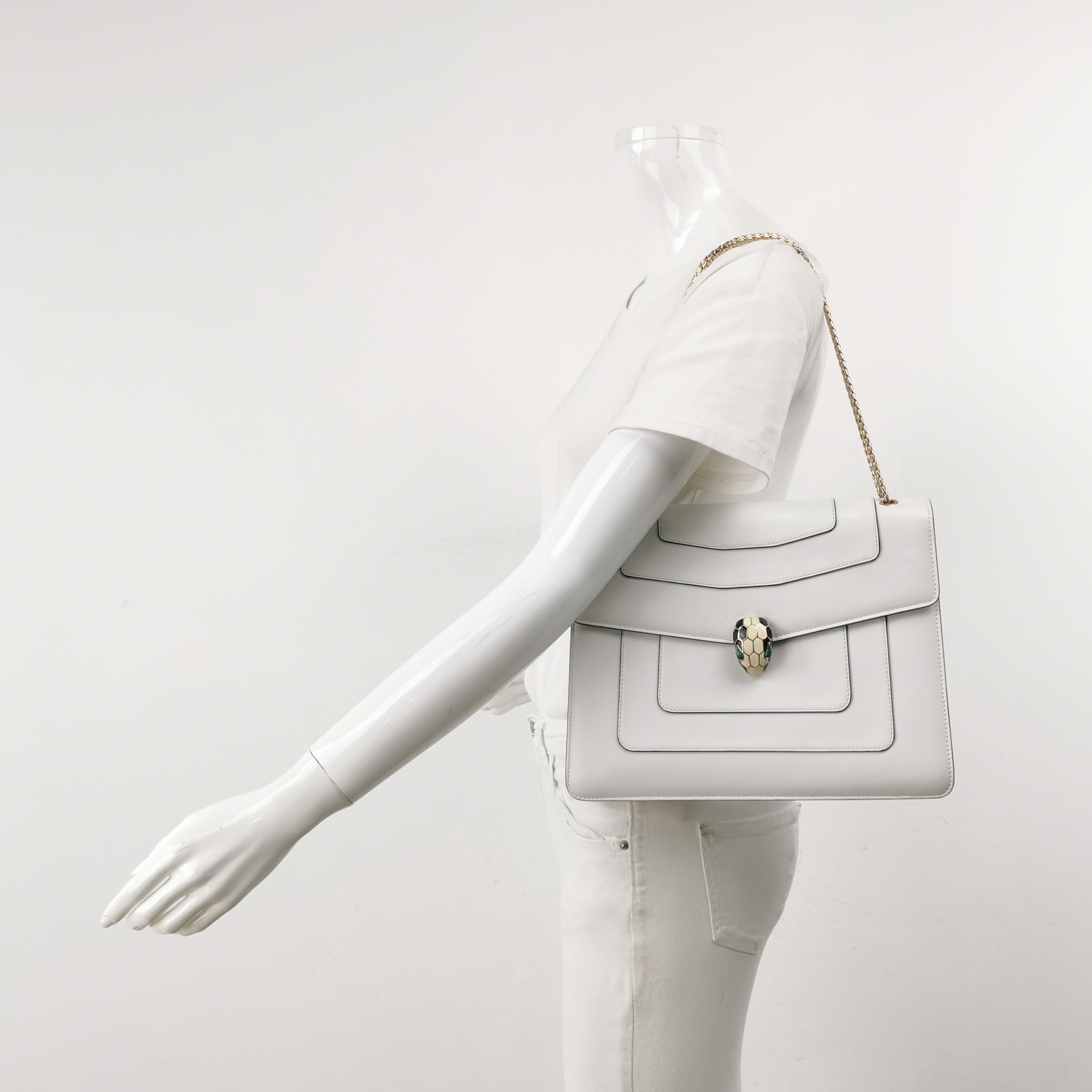 Bvlgari Serpenti Forever Square Shoulder Bag Leather Large — alternate view