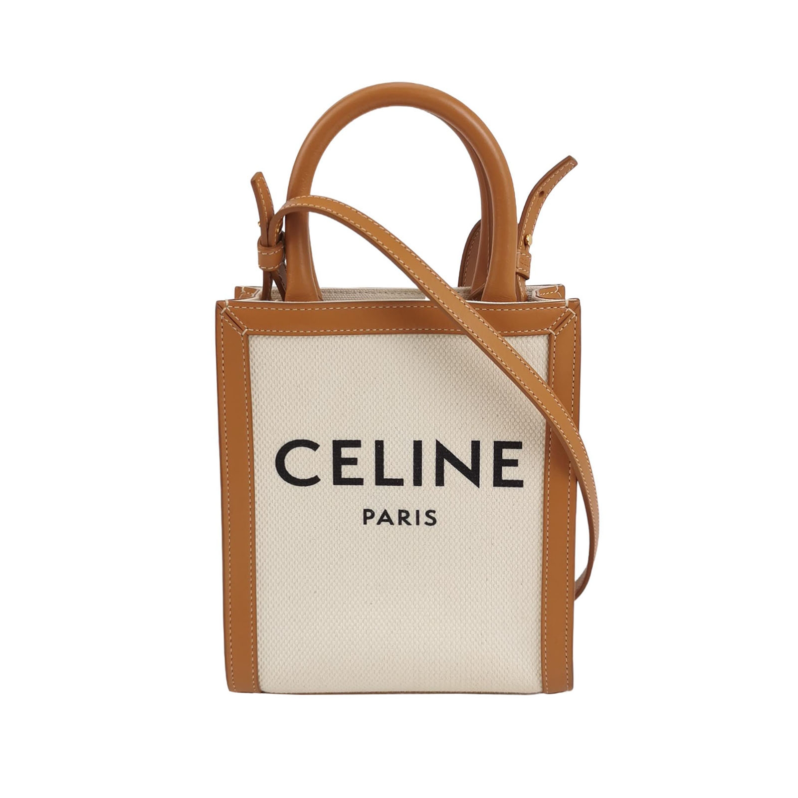 Celine Vertical Cabas Tote Canvas with Leather Mini — photo 1 of 15
