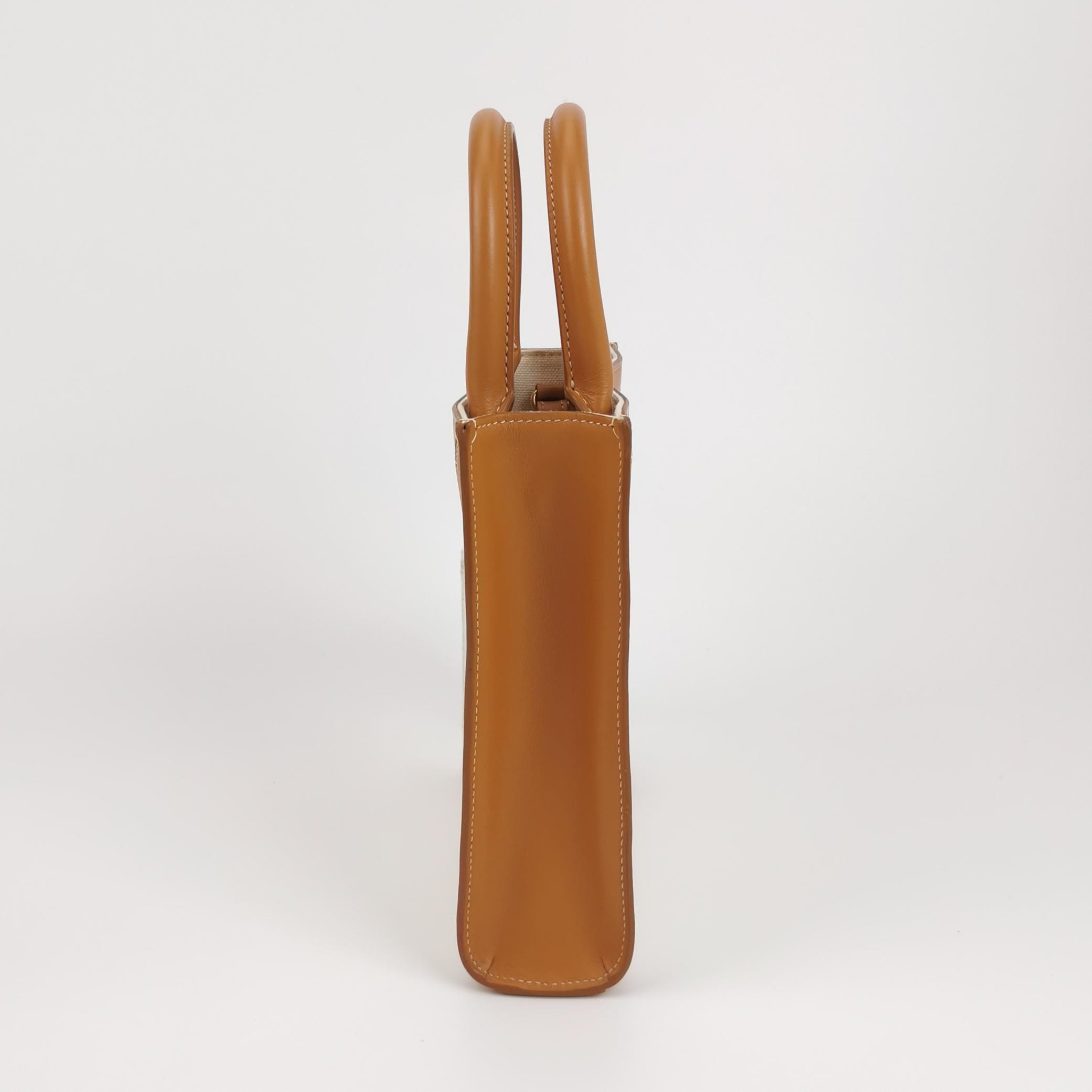 Celine Vertical Cabas Tote Canvas with Leather Mini — photo 4 of 15