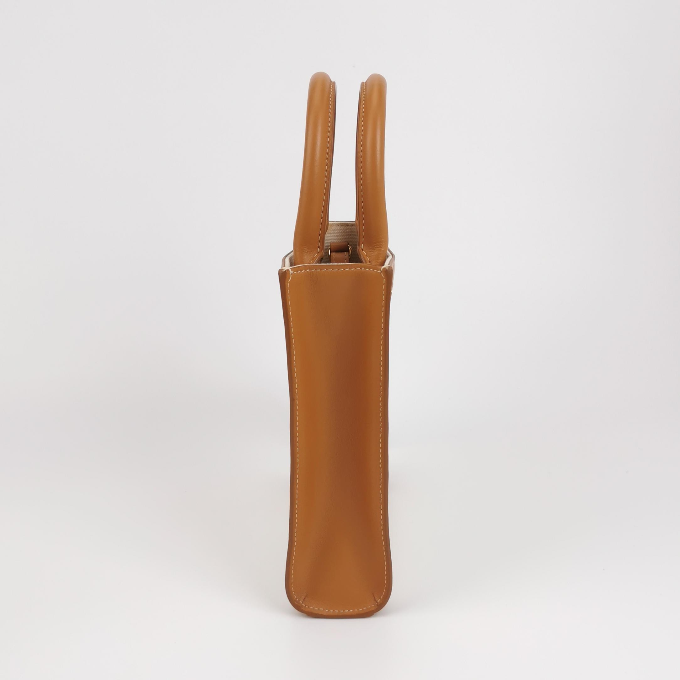 Celine Vertical Cabas Tote Canvas with Leather Mini — photo 3 of 15