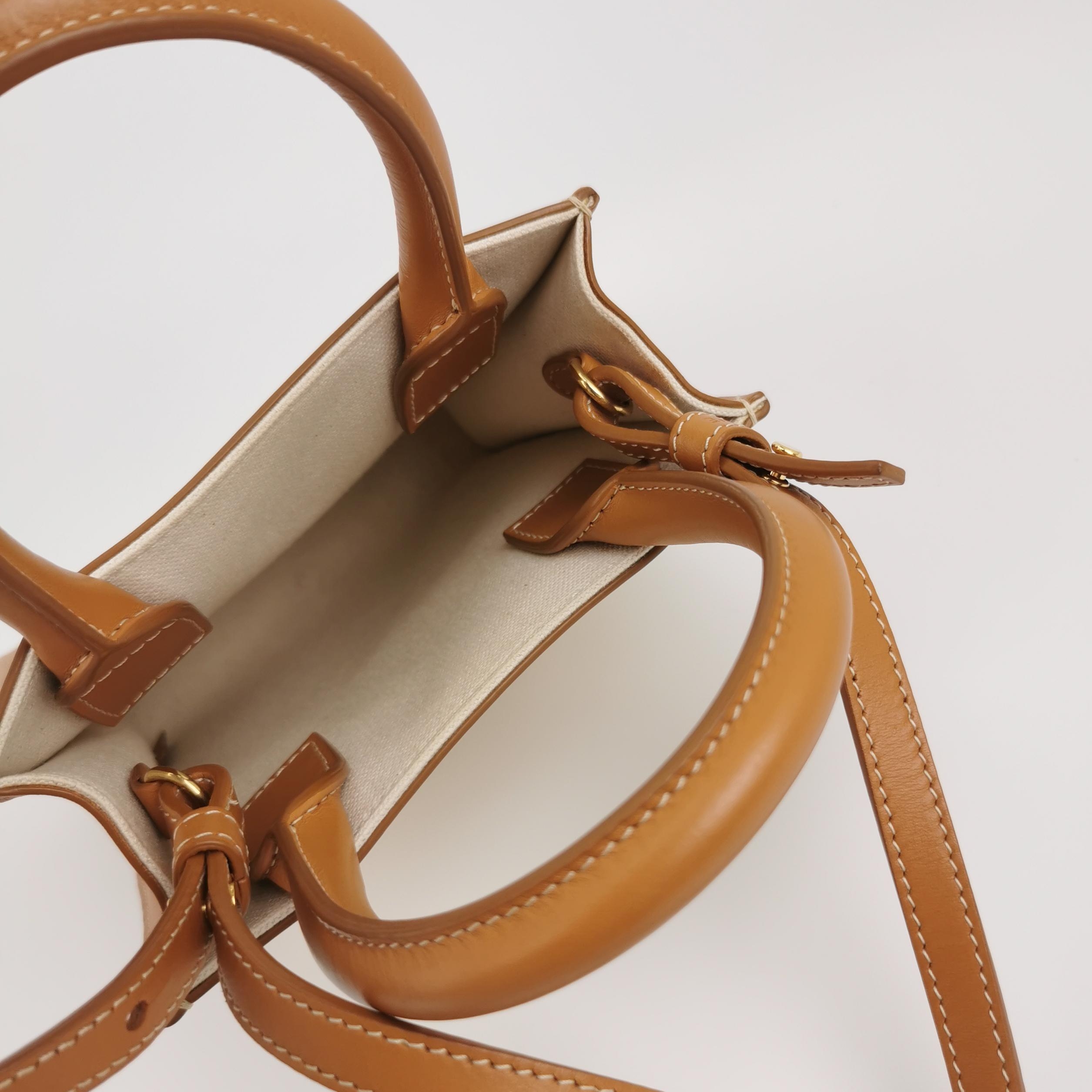 Celine Vertical Cabas Tote Canvas with Leather Mini — photo 7 of 15