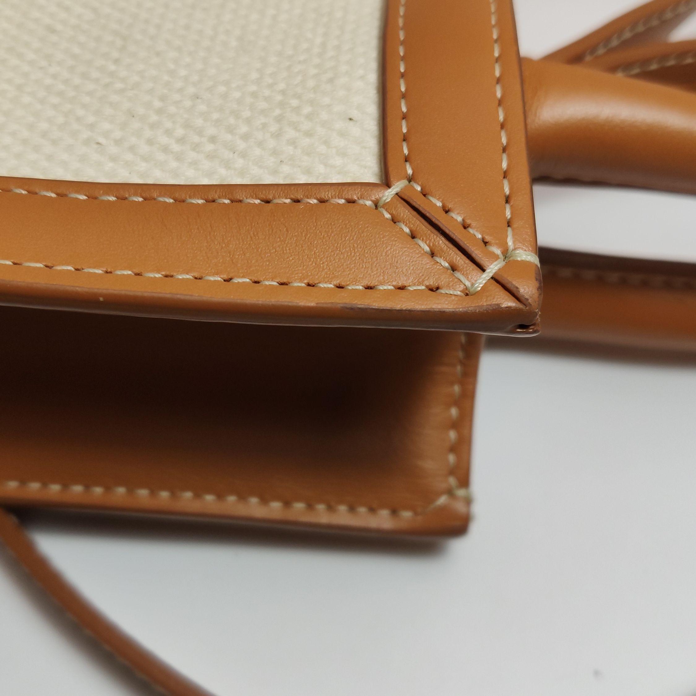 Celine Vertical Cabas Tote Canvas with Leather Mini — photo 12 of 15
