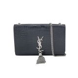 Saint Laurent(YSL) Classic Monogram Tassel Crossbody Bag Crocodile Embossed Leather Medium — thumbnail 1