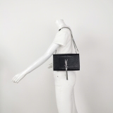 Saint Laurent(YSL) Classic Monogram Tassel Crossbody Bag Crocodile Embossed Leather Medium — thumbnail 2