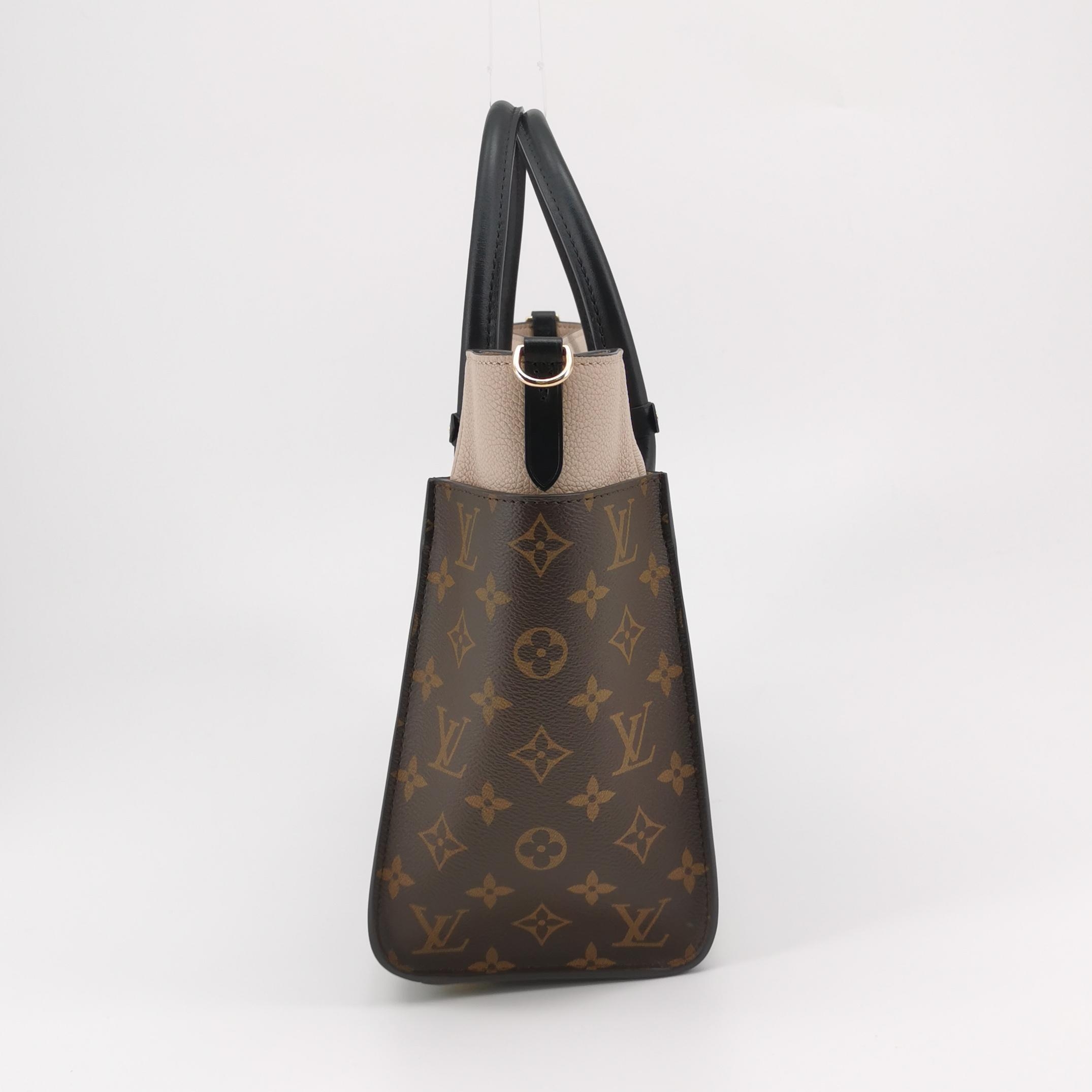 Louis Vuitton(LV) On My Side Tote Leather with Monogram Canvas MM — photo 4 of 15
