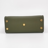 Louis Vuitton(LV) On My Side Tote Leather with Monogram Canvas MM — thumbnail 6