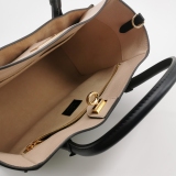 Louis Vuitton(LV) On My Side Tote Leather with Monogram Canvas MM — thumbnail 8