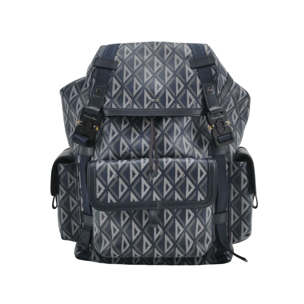 Christian Dior Hit the Road Backpack CD Diamond Coated Canvas — pre-owned, Vierlot