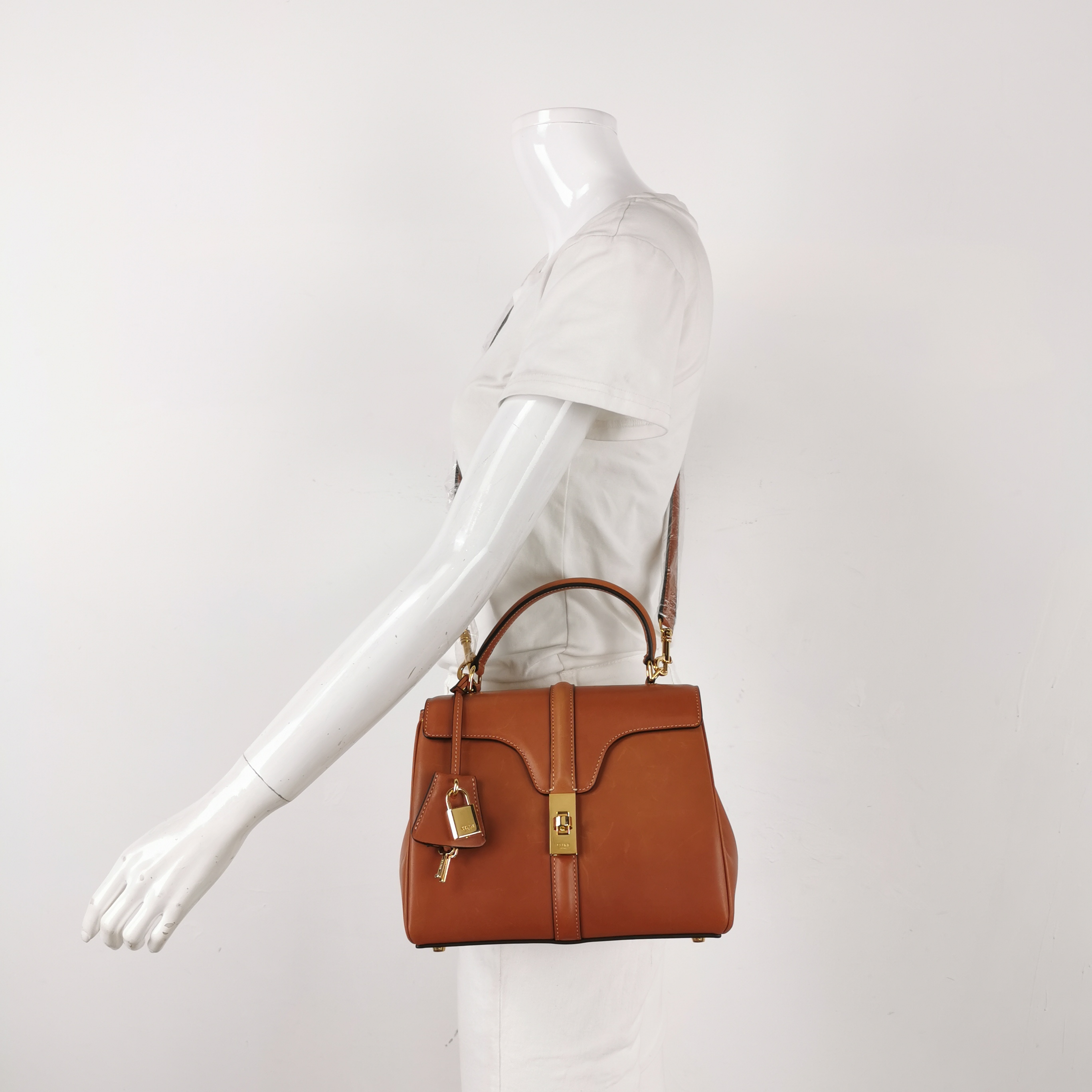 Celine 16 Top Handle Bag Grained Calfskin Medium — alternate view