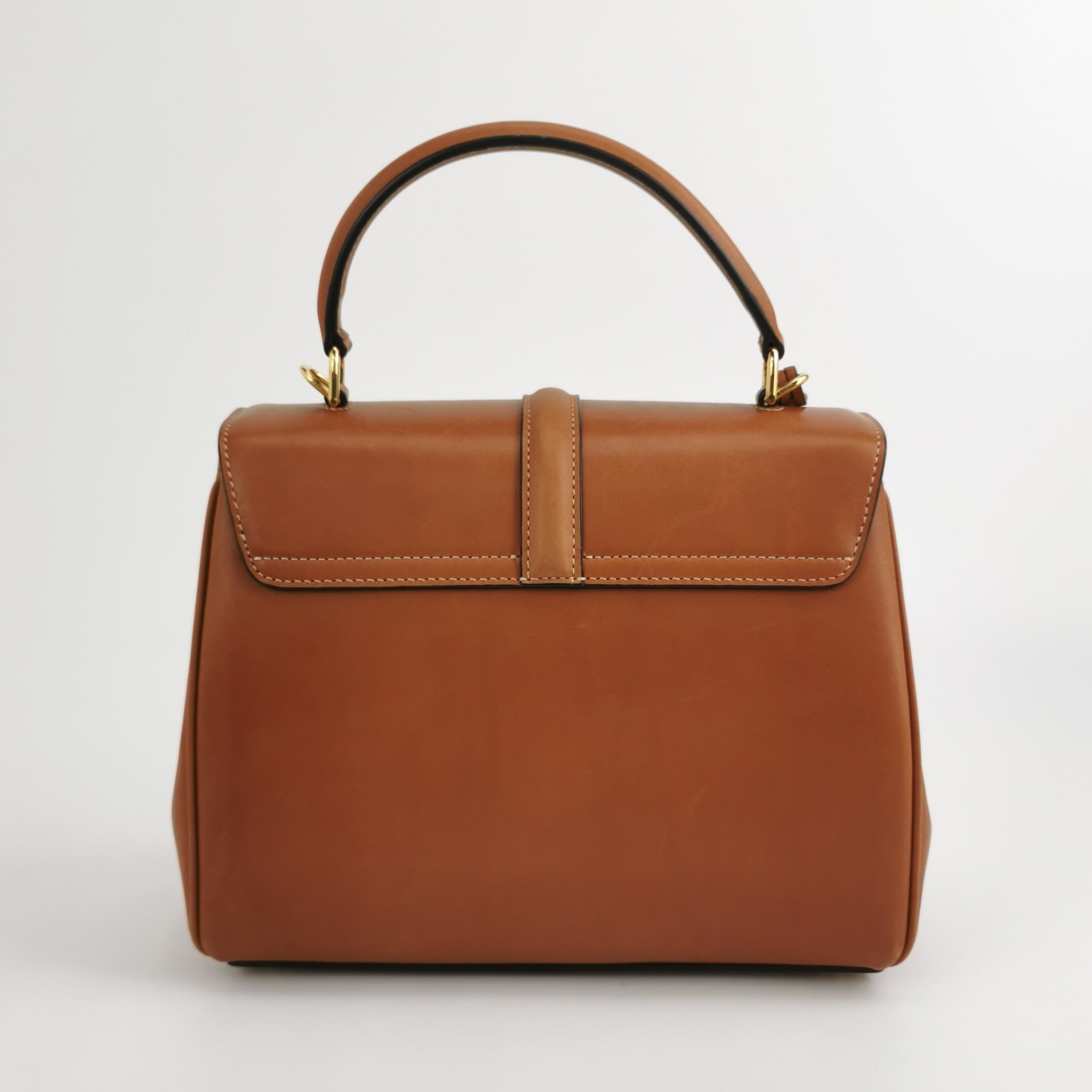 Celine 16 Top Handle Bag Grained Calfskin Medium — photo 5 of 16