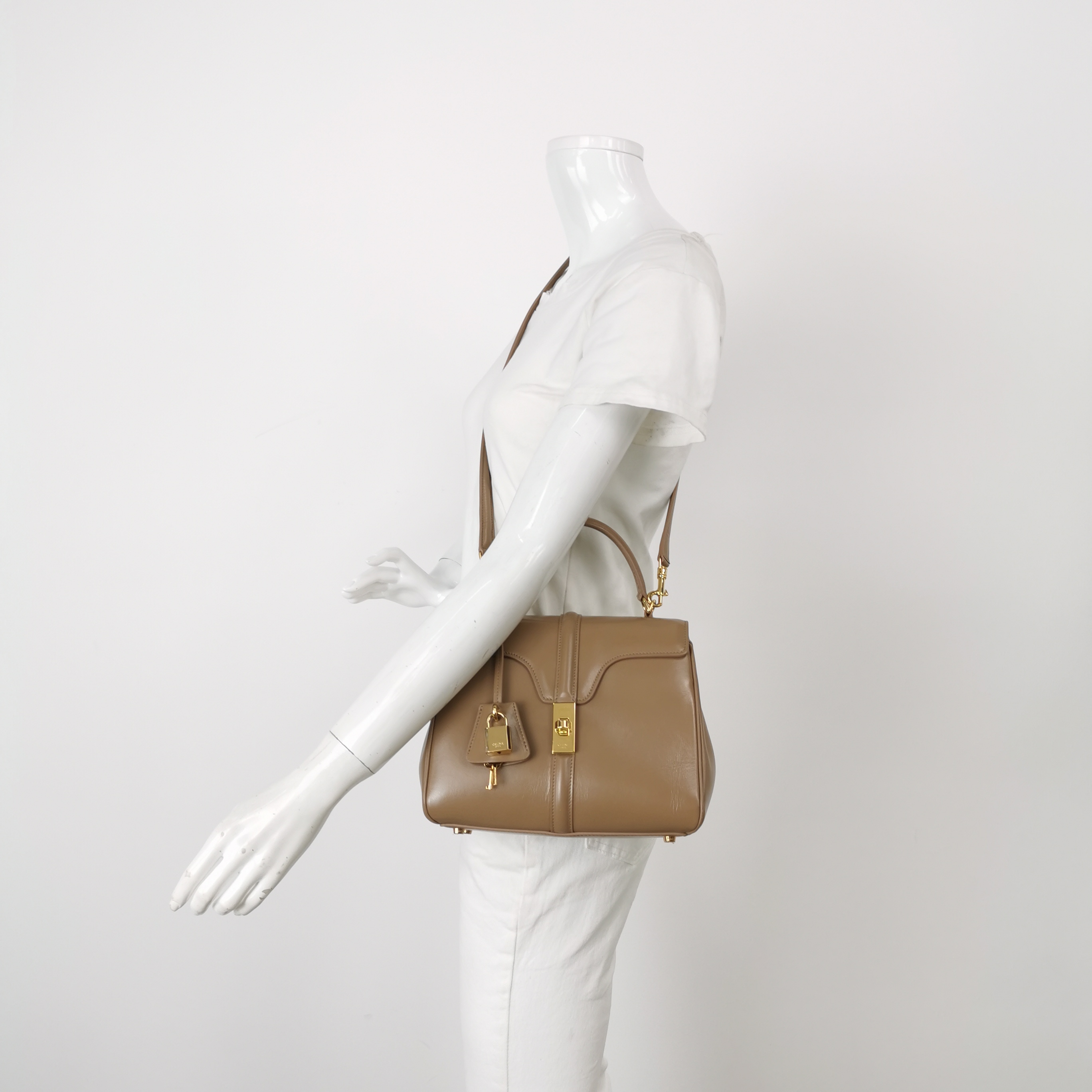 Celine 16 Top Handle Bag Grained Calfskin Medium — alternate view