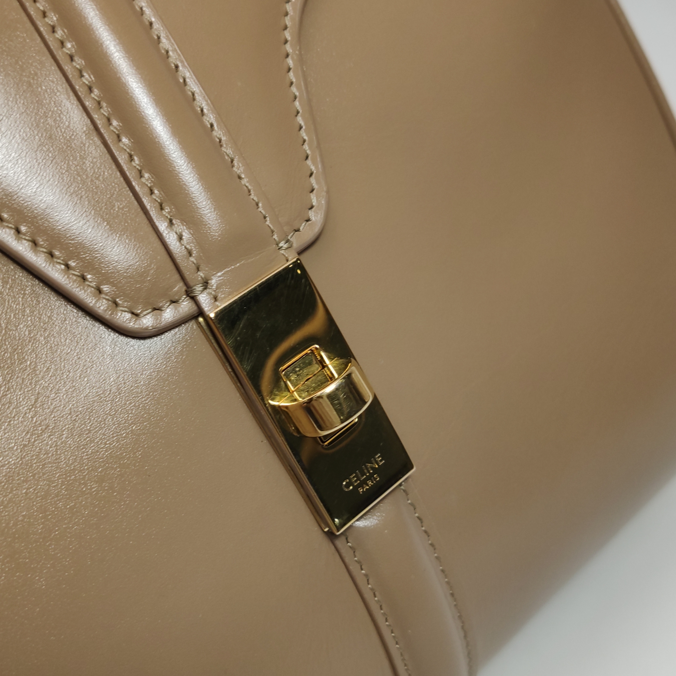 Celine 16 Top Handle Bag Grained Calfskin Medium — photo 9 of 16