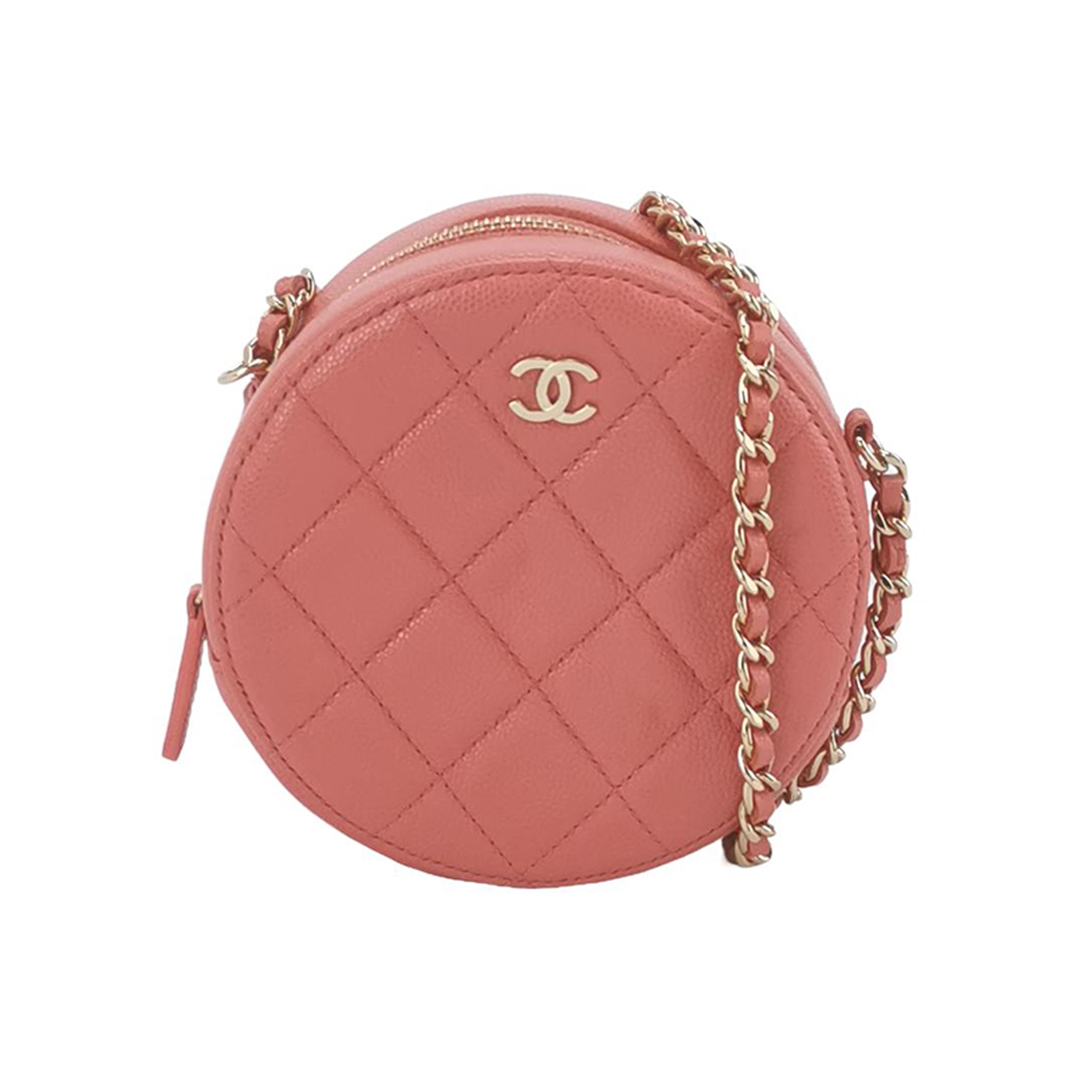 Chanel Round Clutch with Chain Quilted Caviar Mini — photo 1 of 12