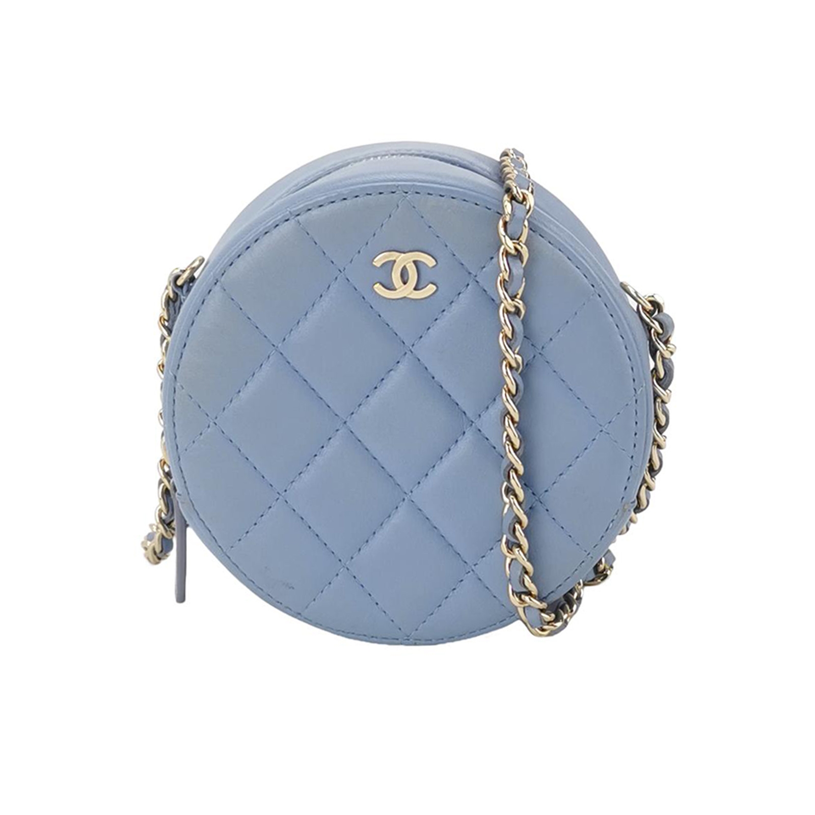Chanel Round Clutch with Chain Quilted Caviar Mini — photo 1 of 15