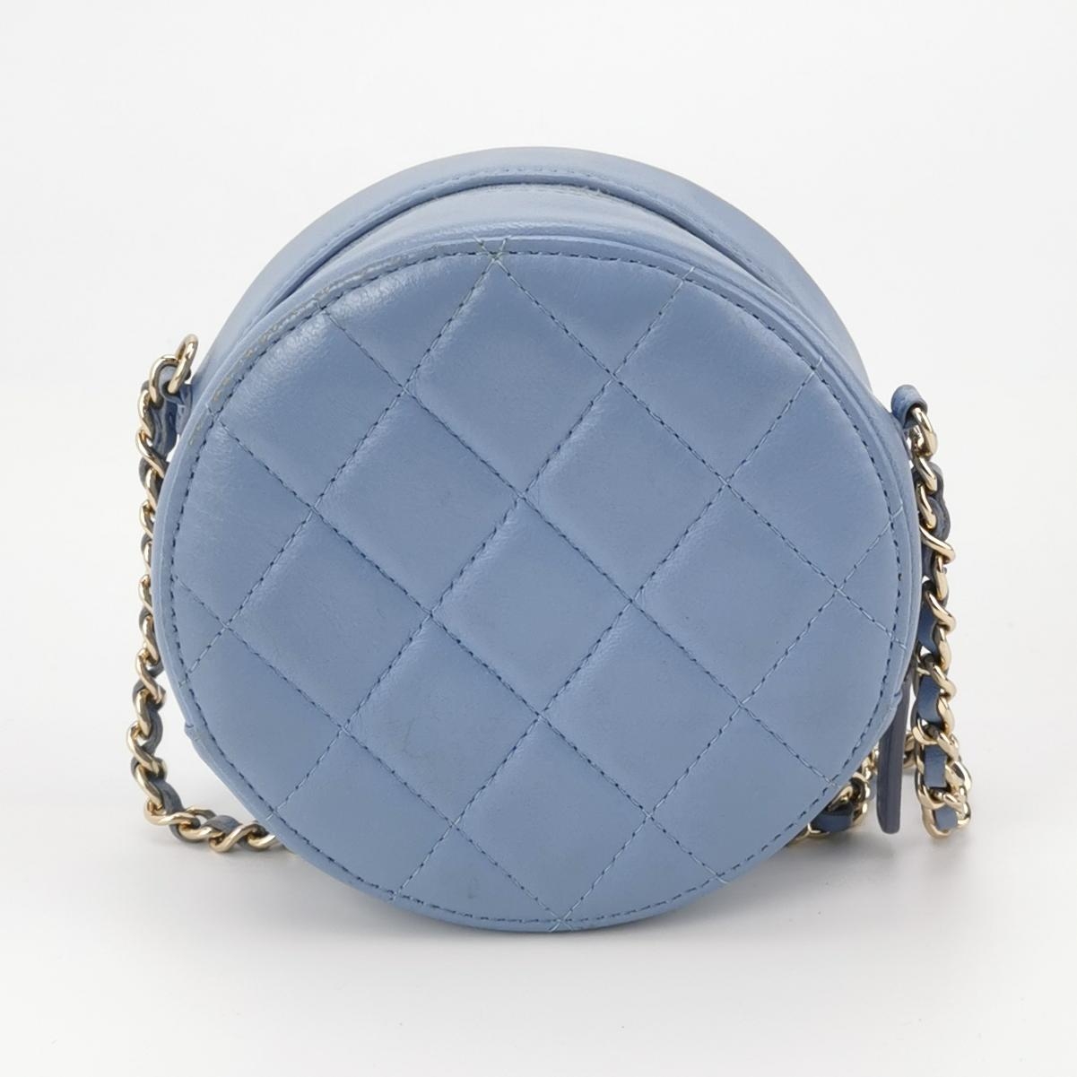 Chanel Round Clutch with Chain Quilted Caviar Mini — photo 5 of 15