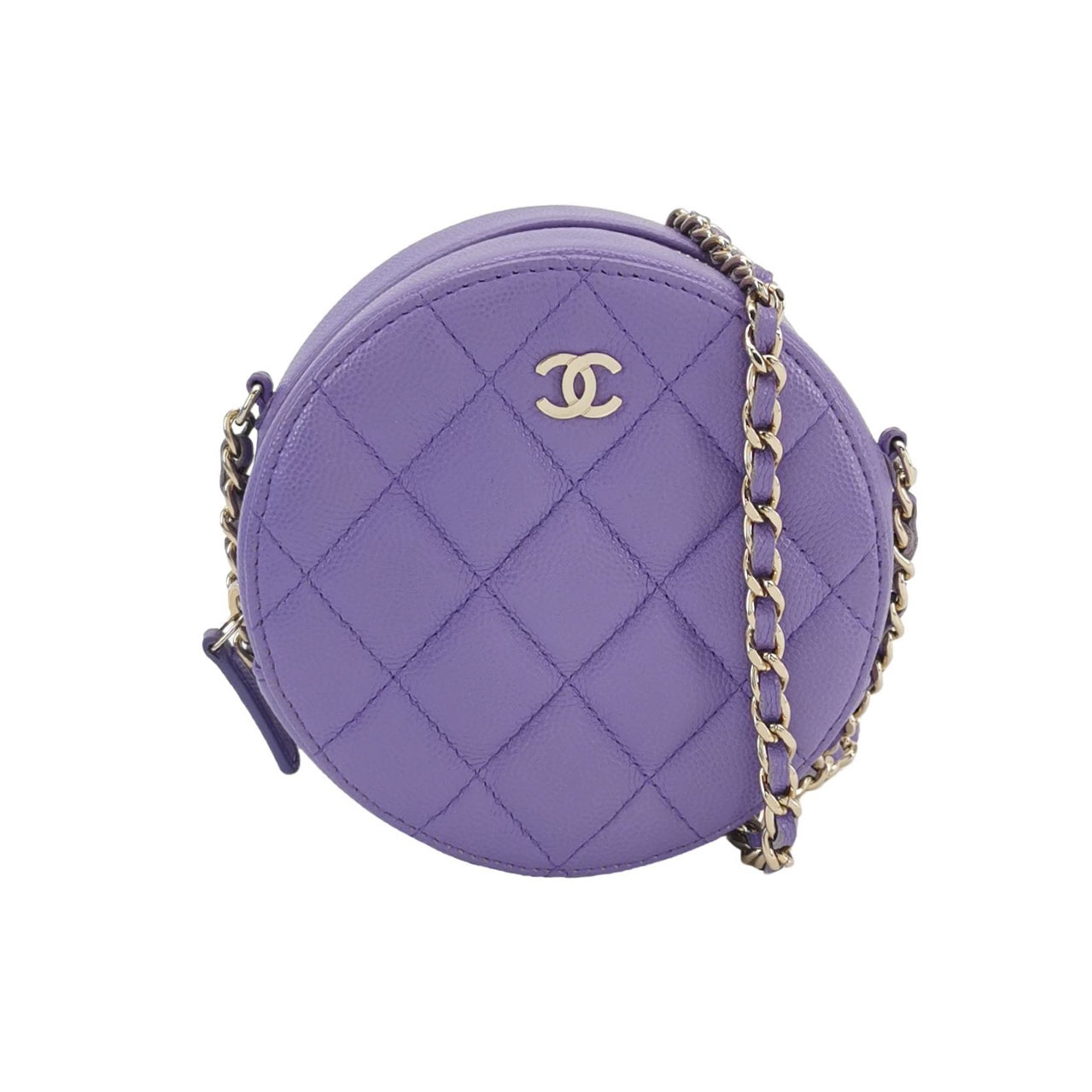 Chanel Round Clutch with Chain Quilted Caviar Mini — photo 1 of 12