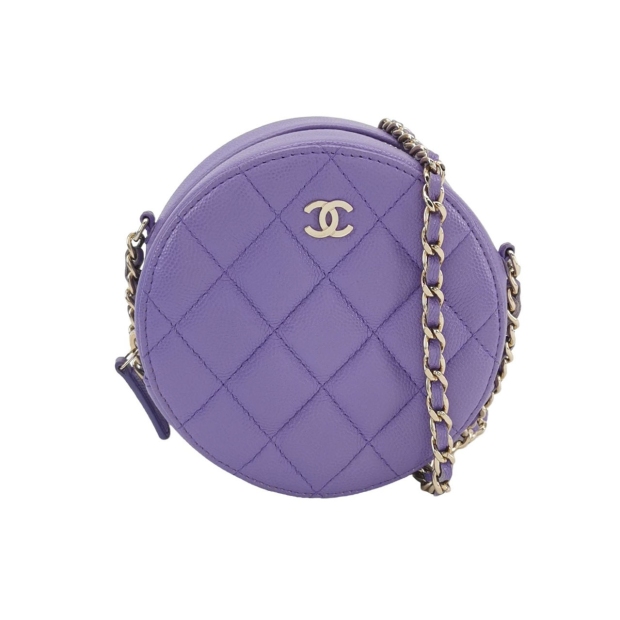 Chanel Round Clutch with Chain Quilted Caviar Mini — pre-owned, Vierlot
