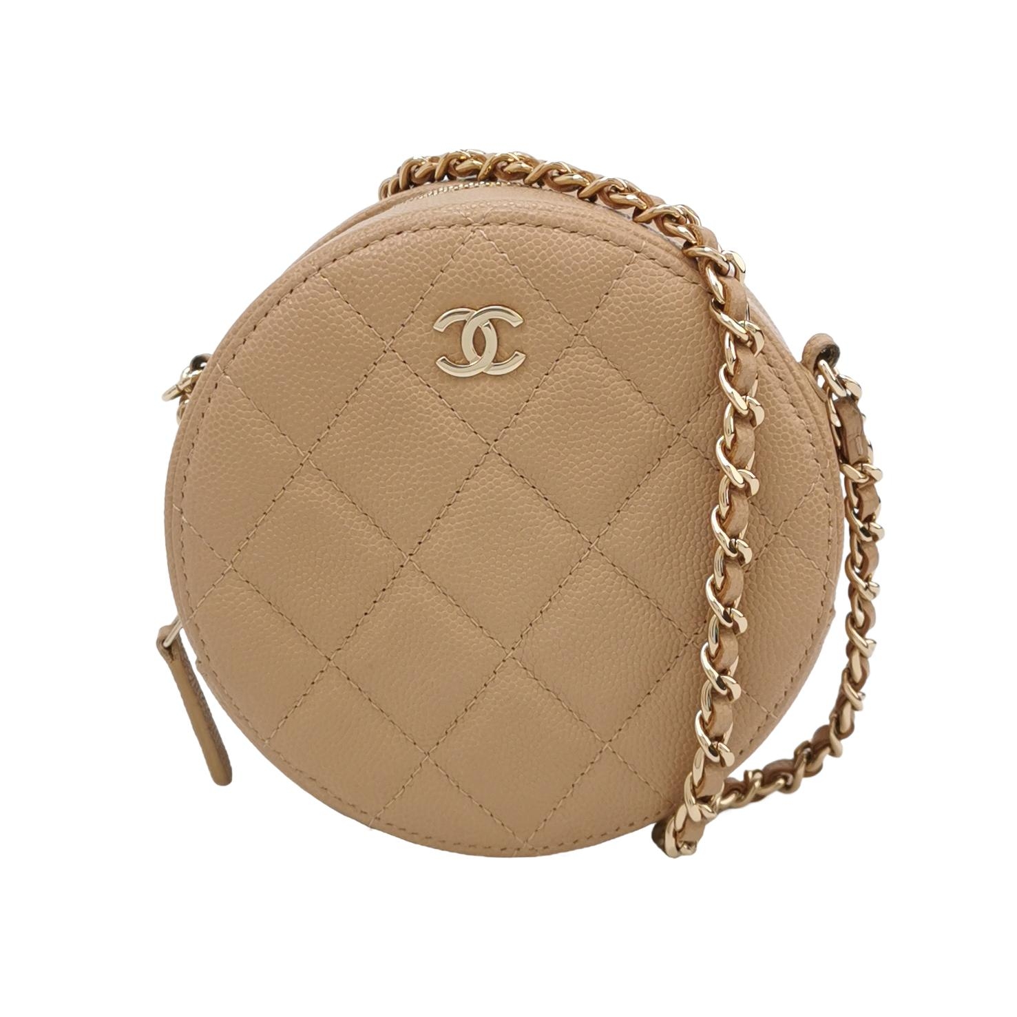 Chanel Round Clutch with Chain Quilted Caviar Mini — photo 1 of 9