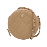Chanel Round Clutch with Chain Quilted Caviar Mini — thumbnail 1