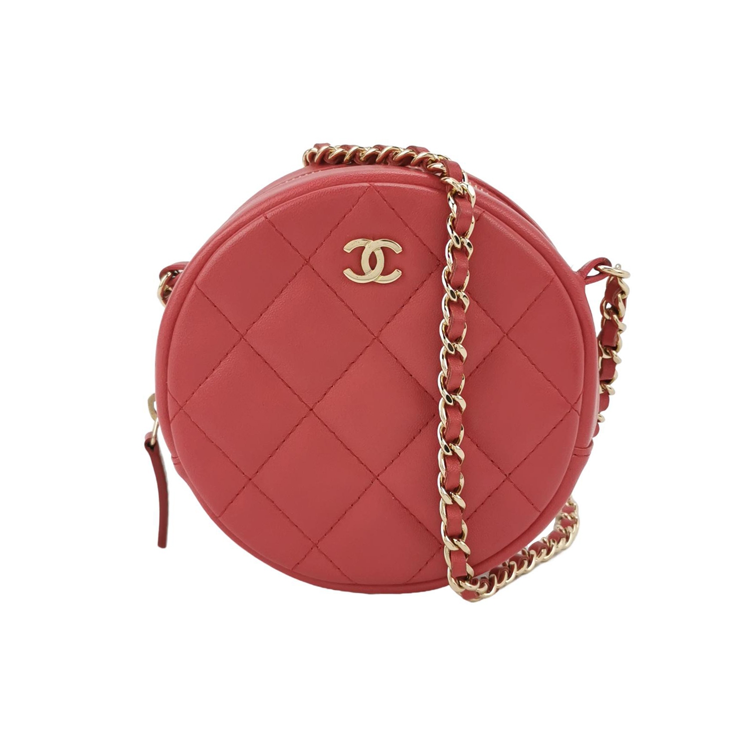 Chanel Round Clutch with Chain Quilted Caviar Mini — photo 1 of 10