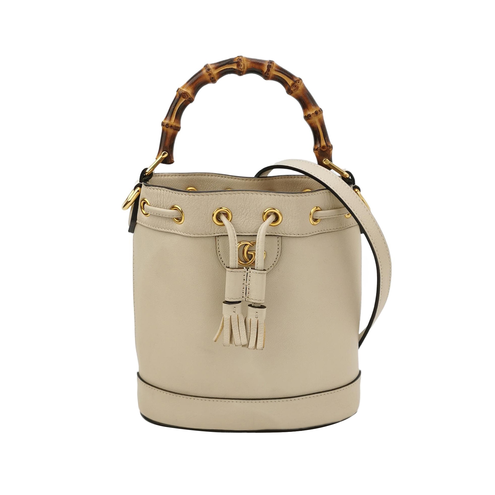 Gucci Diana NM Bamboo Drawstring Bucket Bag Leather Mini — photo 1 of 12