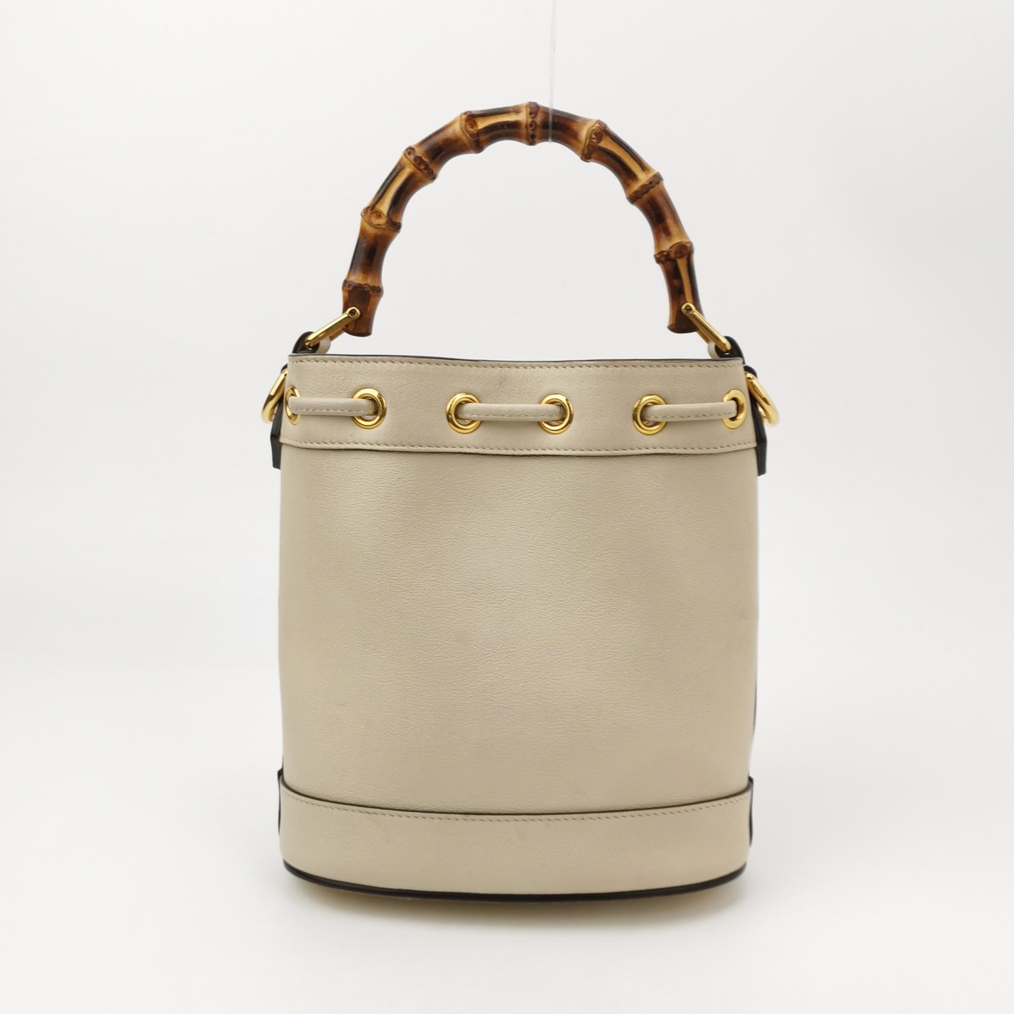 Gucci Diana NM Bamboo Drawstring Bucket Bag Leather Mini — photo 5 of 12