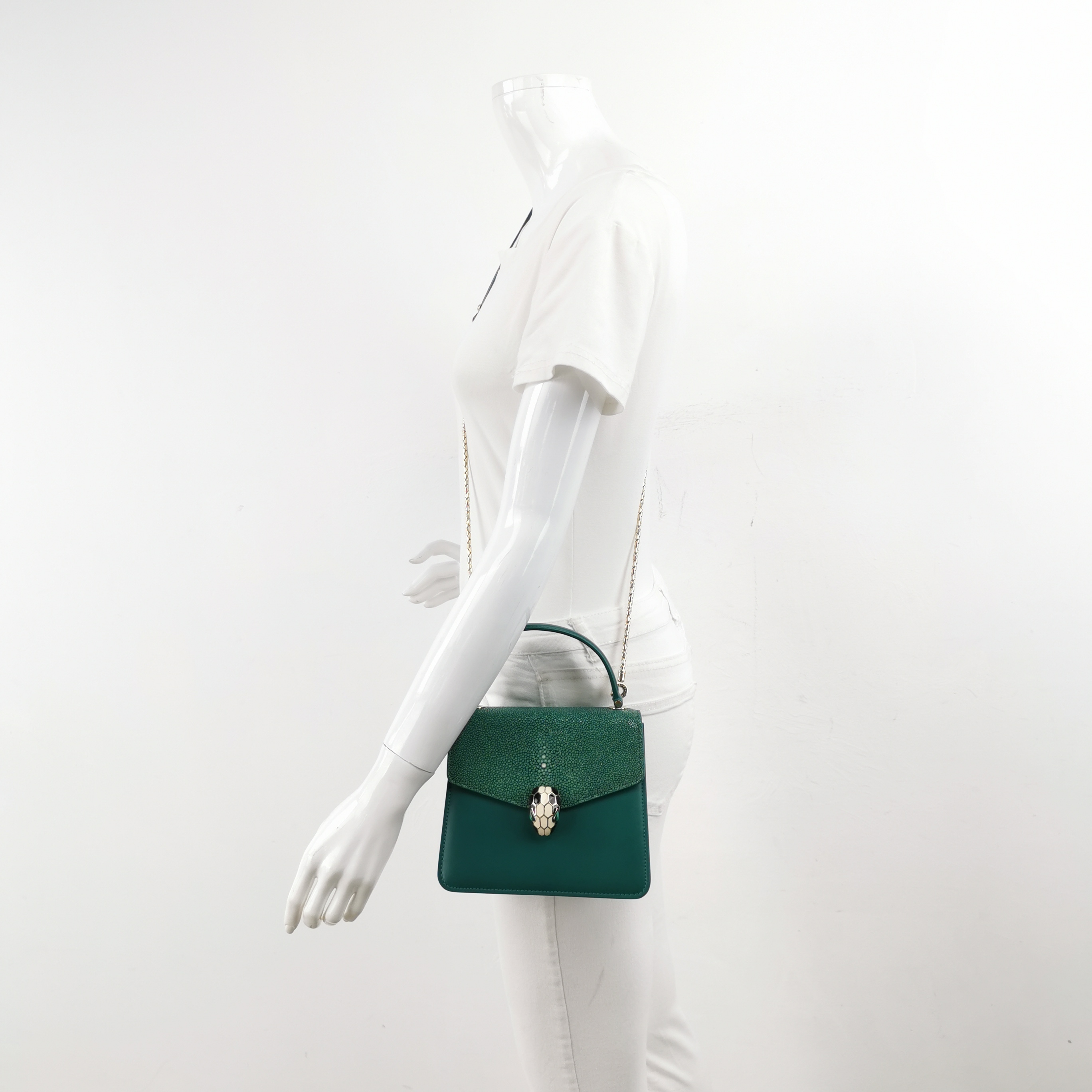 Bvlgari Serpenti Forever Top Handle Bag Leather Small — alternate view