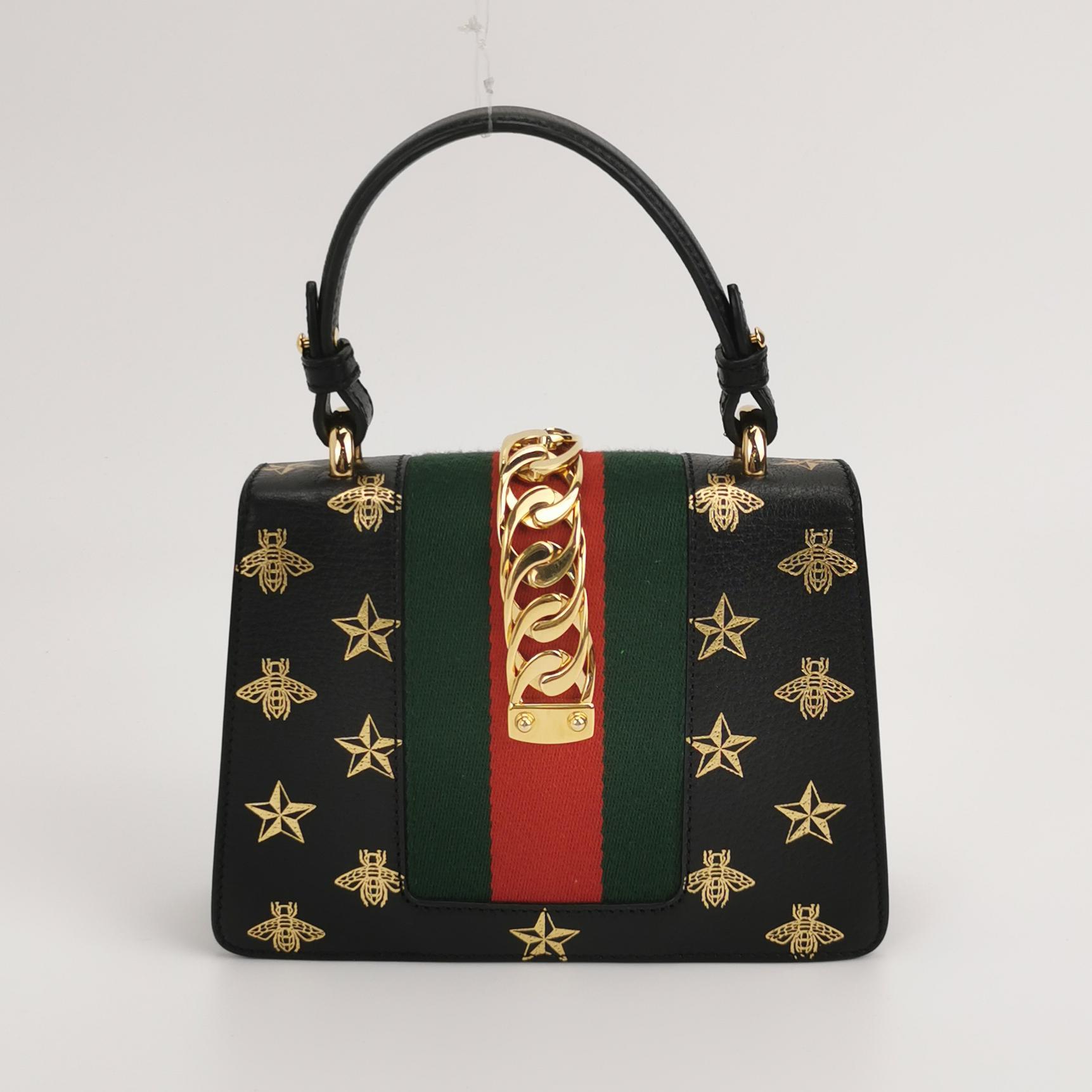 Gucci Sylvie Shoulder Bag Printed Leather Mini — photo 5 of 12