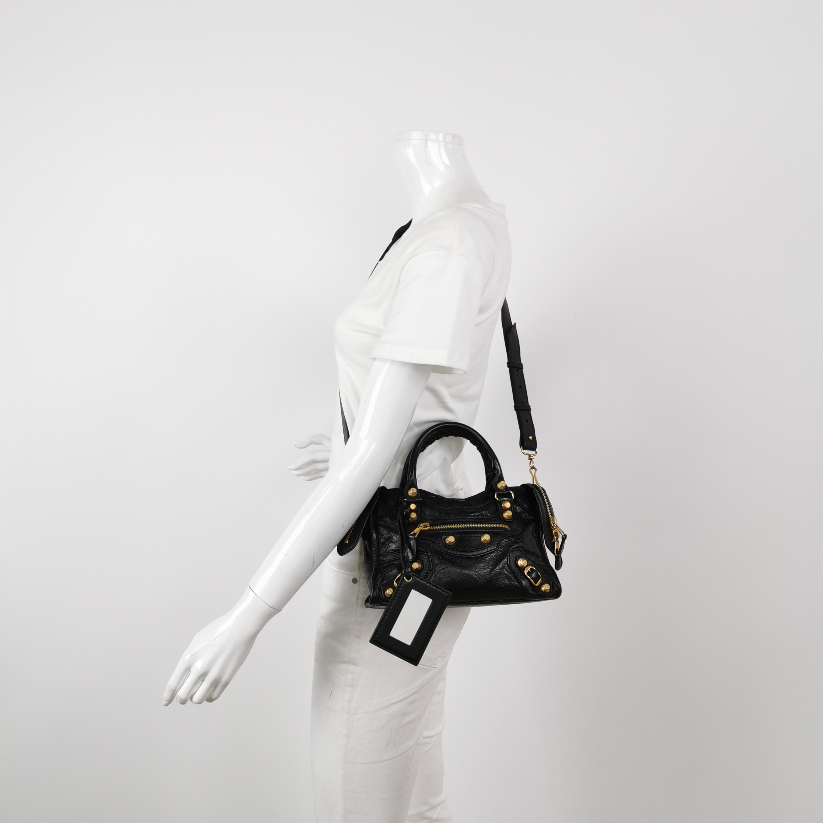 Balenciaga City Classic Studs Bag Leather Mini — alternate view