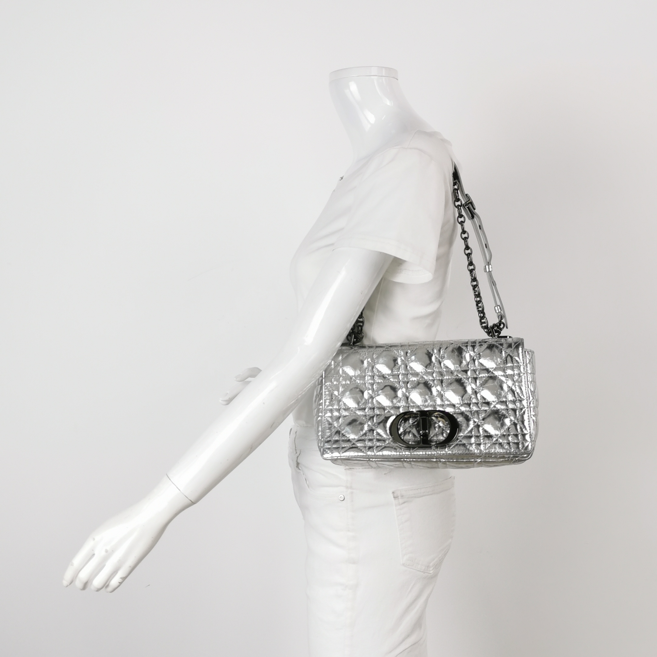 Christian Dior Caro Bag Cannage Quilt Calfskin New Medium — alternate view