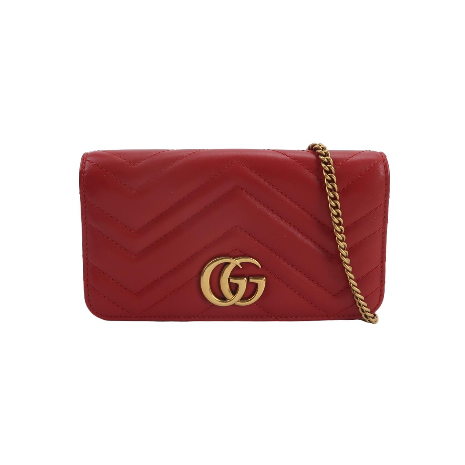 Gucci GG Marmont Chain Flap Bag Matelasse Leather Mini — photo 1 of 11
