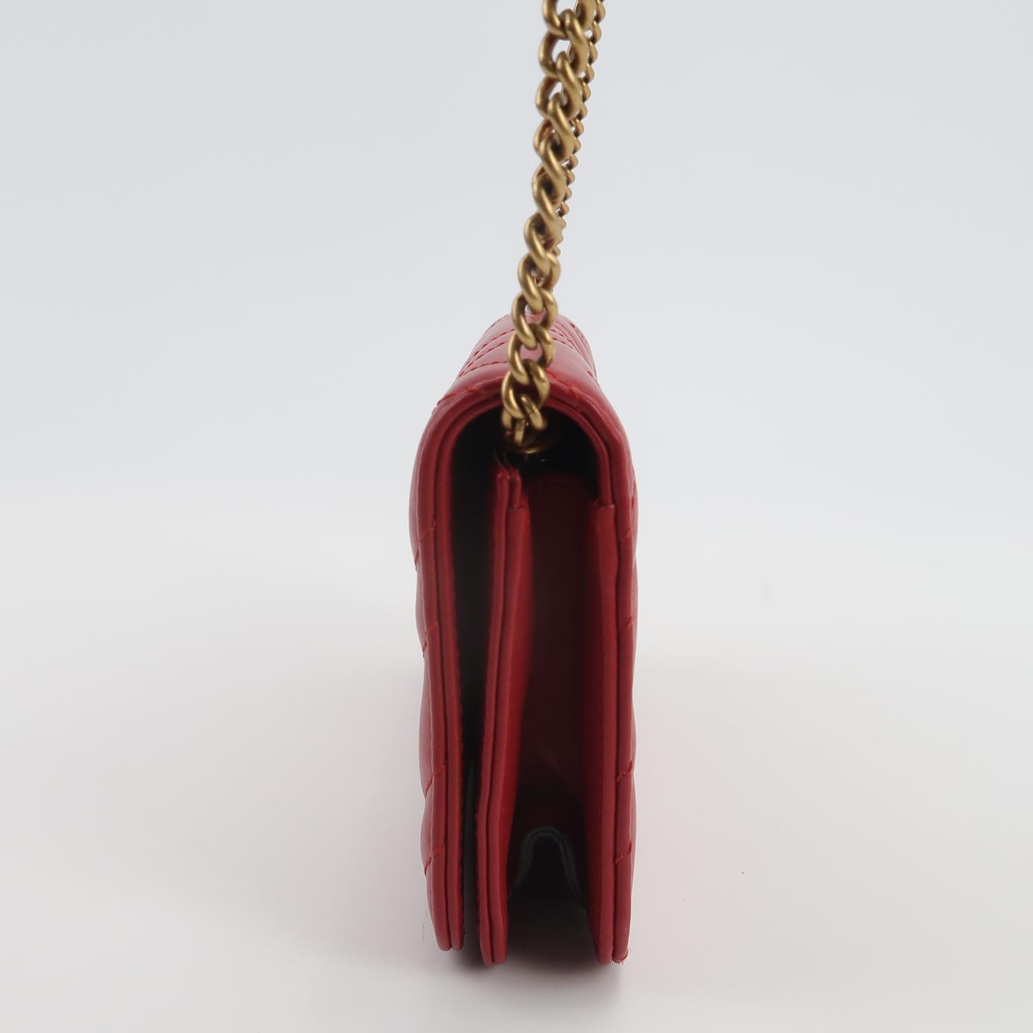 Gucci GG Marmont Chain Flap Bag Matelasse Leather Mini — photo 3 of 11