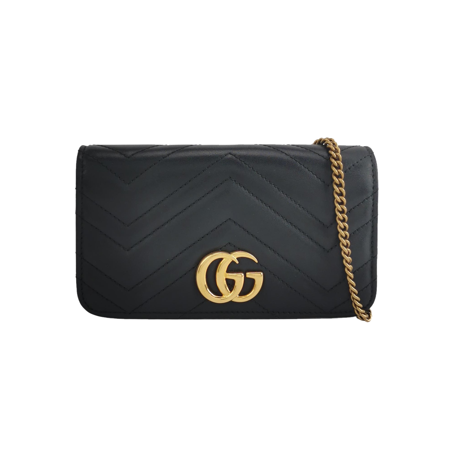 Gucci GG Marmont Chain Flap Bag Matelasse Leather Mini — photo 1 of 14